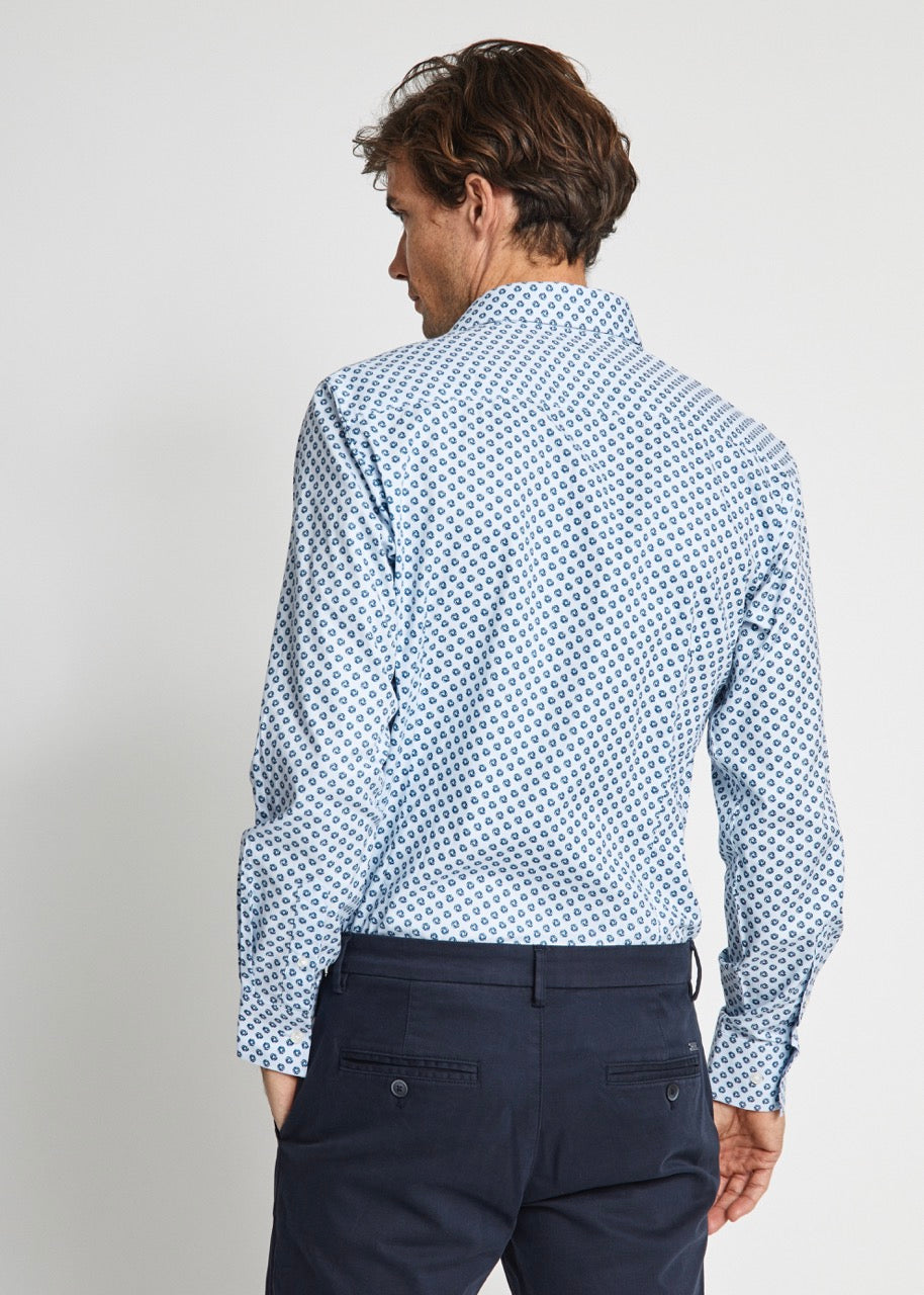 BS Sanders Slim Fit Shirt Light Blue