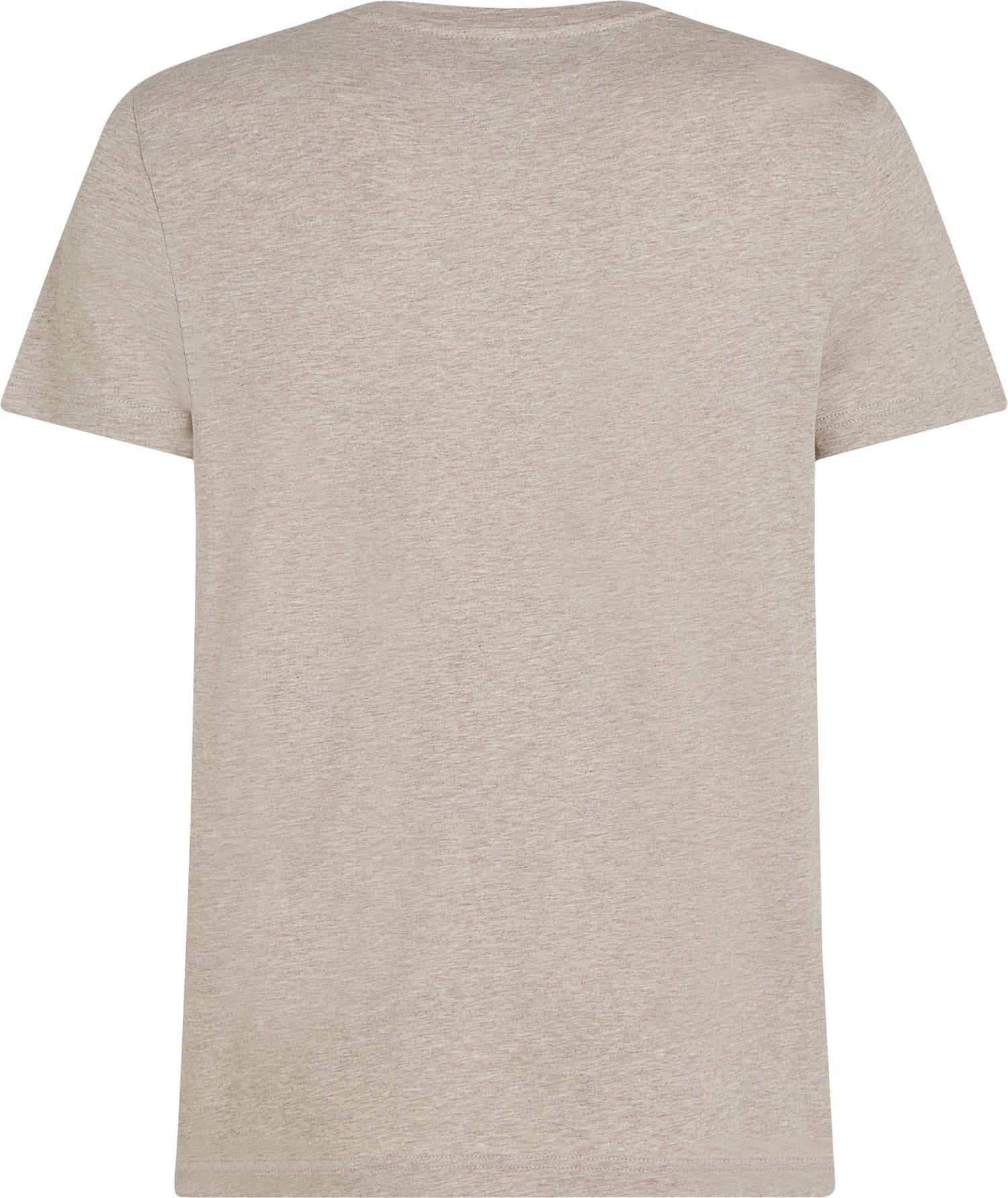 TOMMY LOGO TEE Heathered Pebble