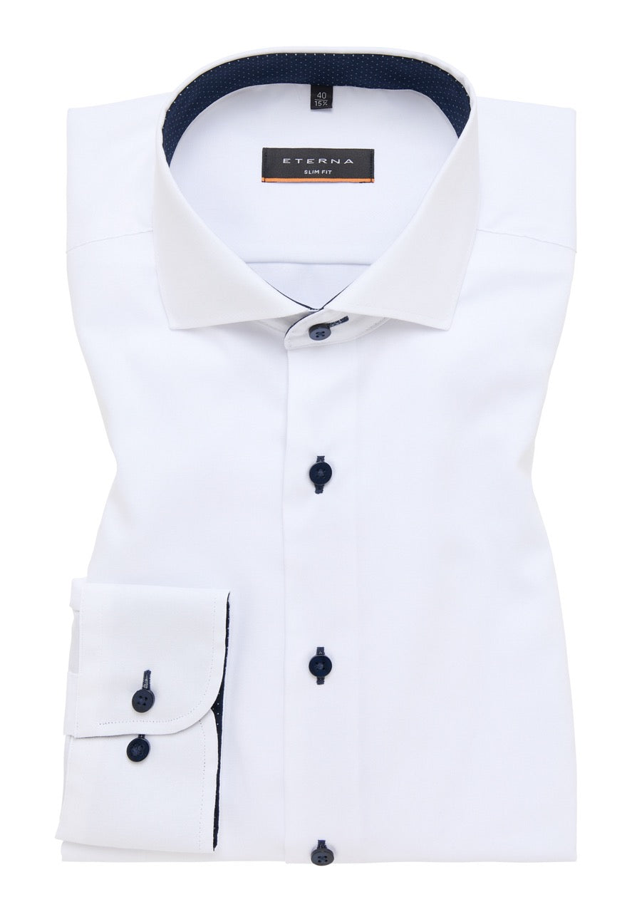 Basic slim shirt l/s F132 White