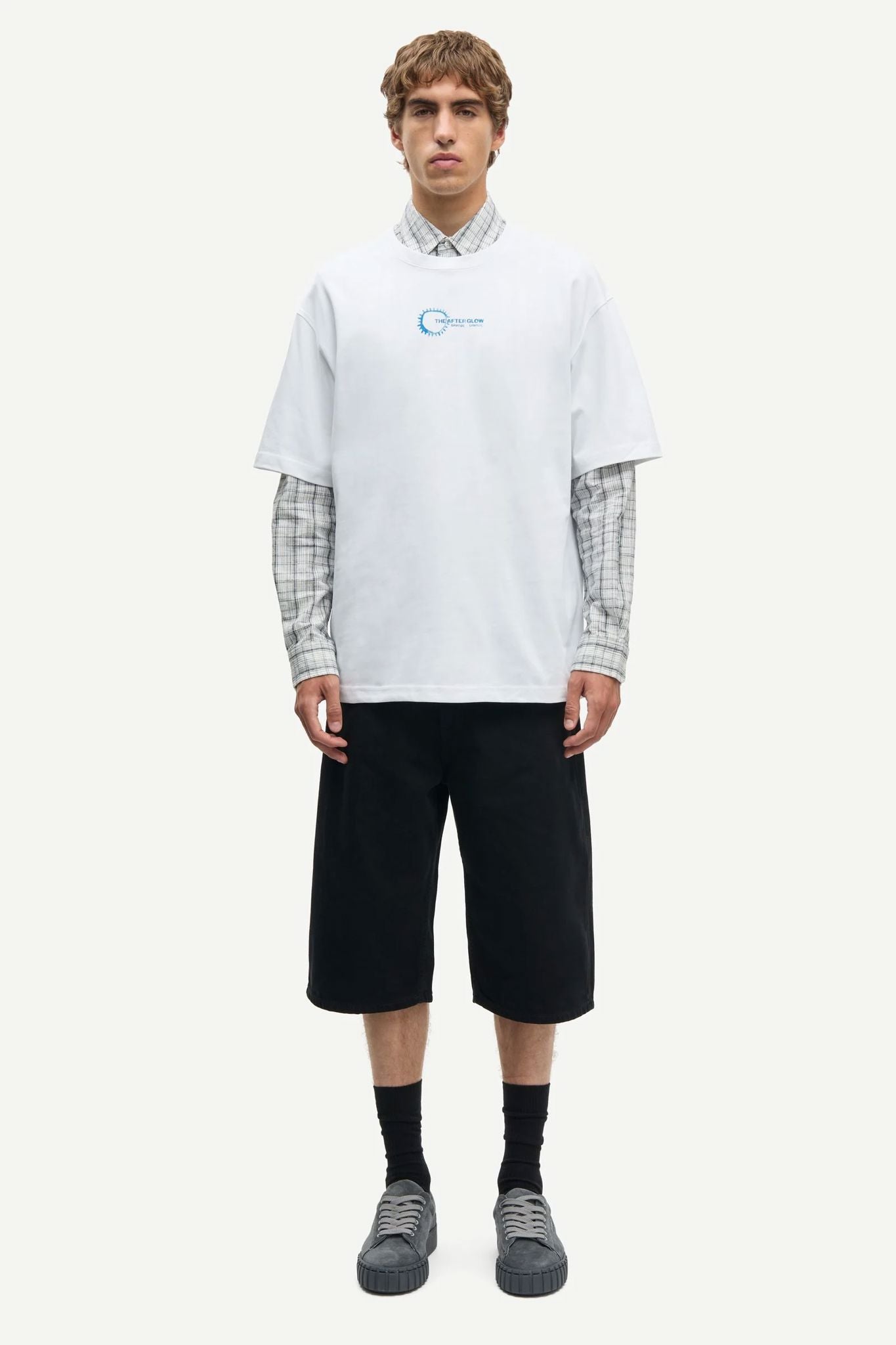 Sasteven t-shirt 11725 White Blue