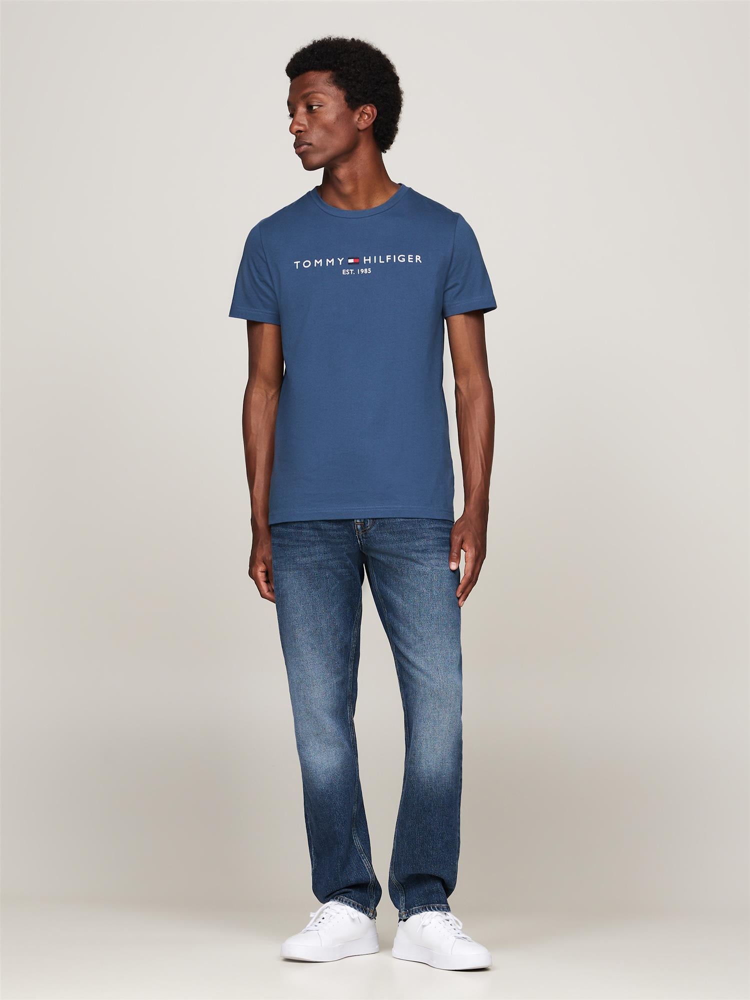 TOMMY LOGO TEE Aegean Sea