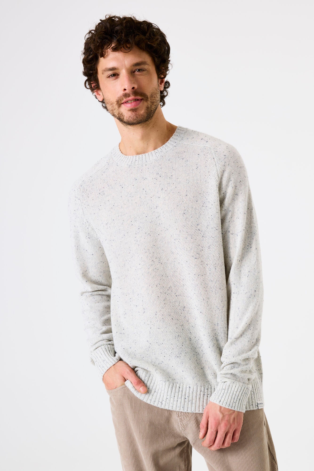 L51840 men´s pullover Cream Melee