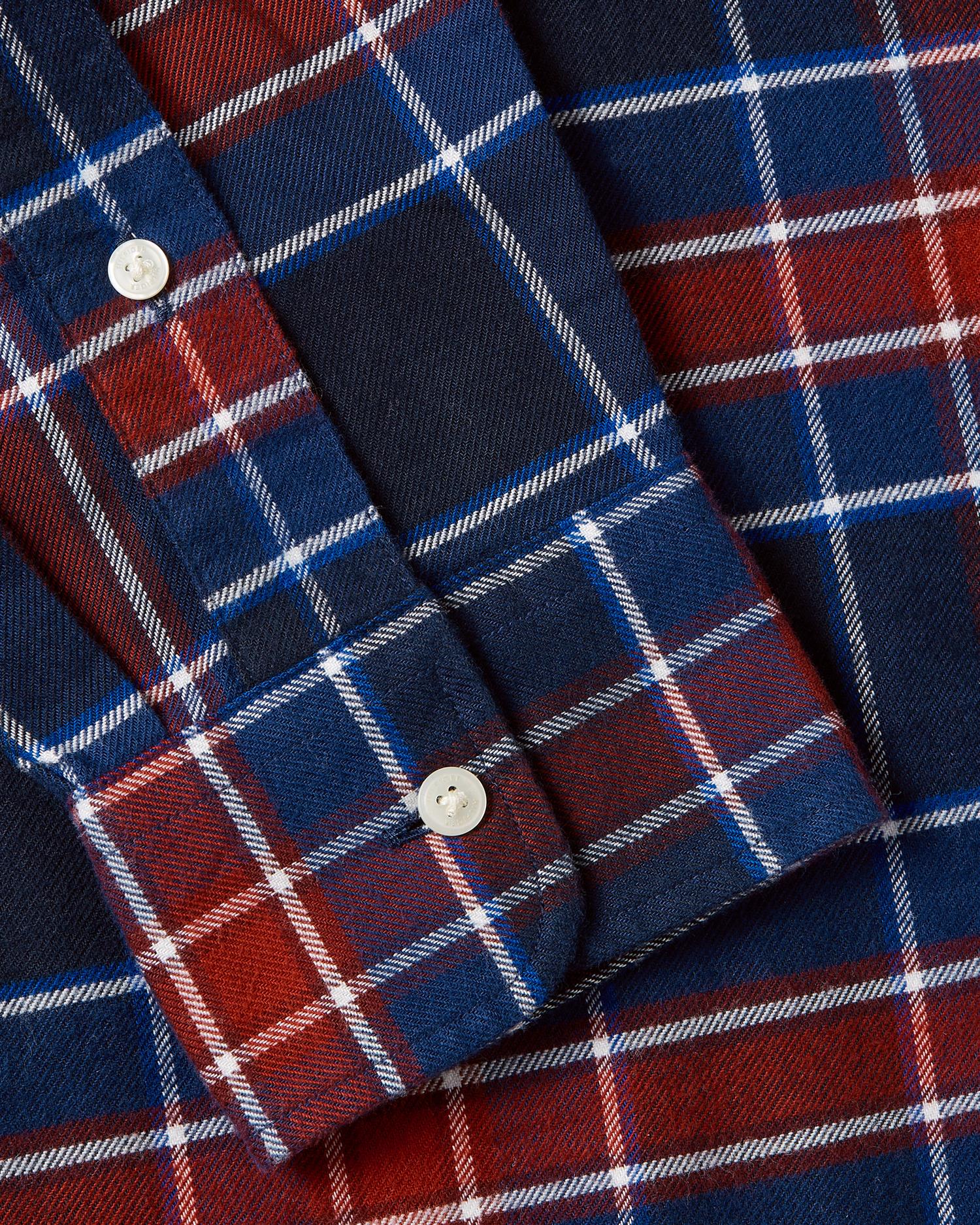 FLANNEL TARTAN CHECK RF SHIRT Preppy Navy / Check