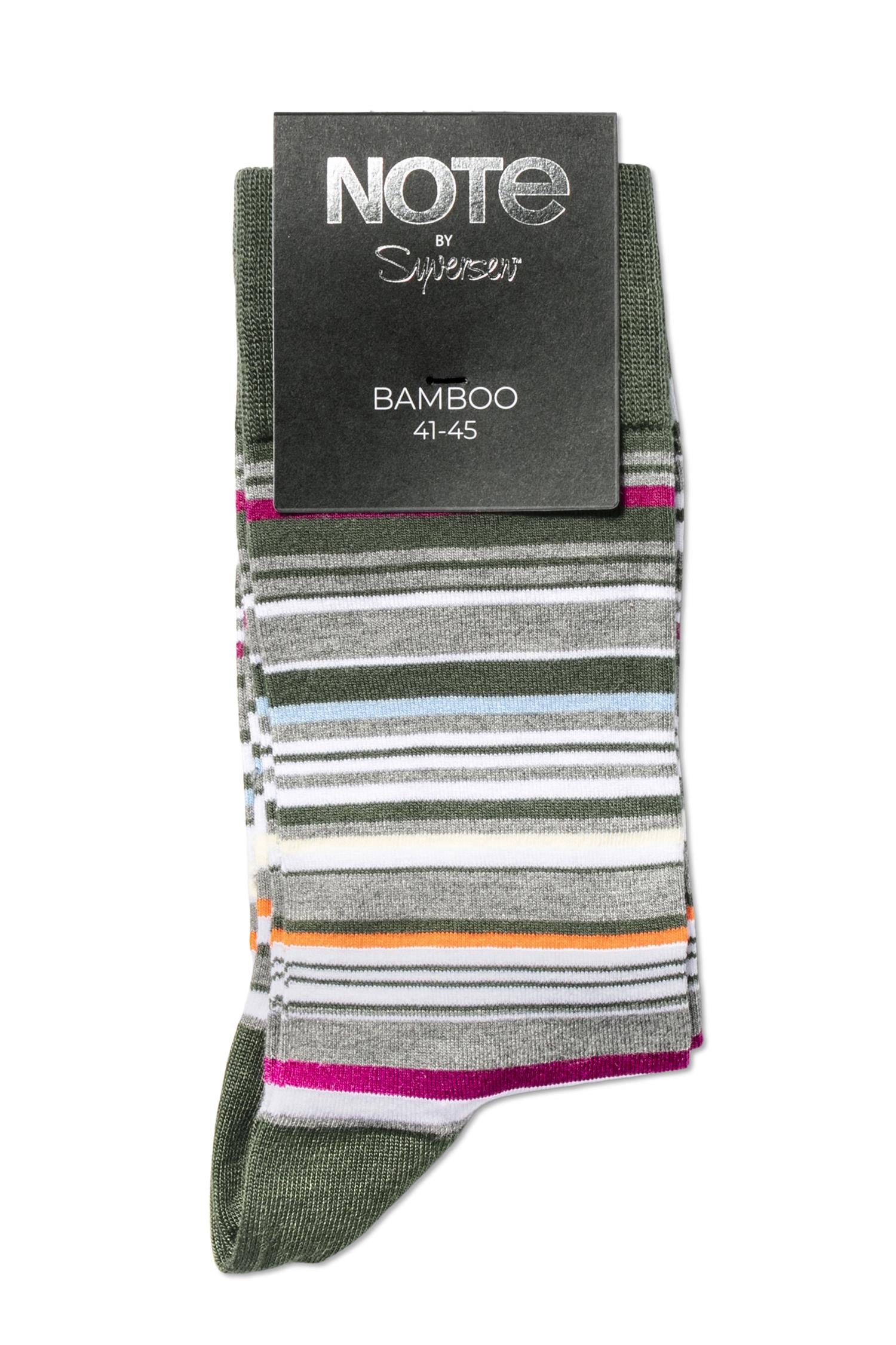 Eton Bamboo Multi Stripe Olive