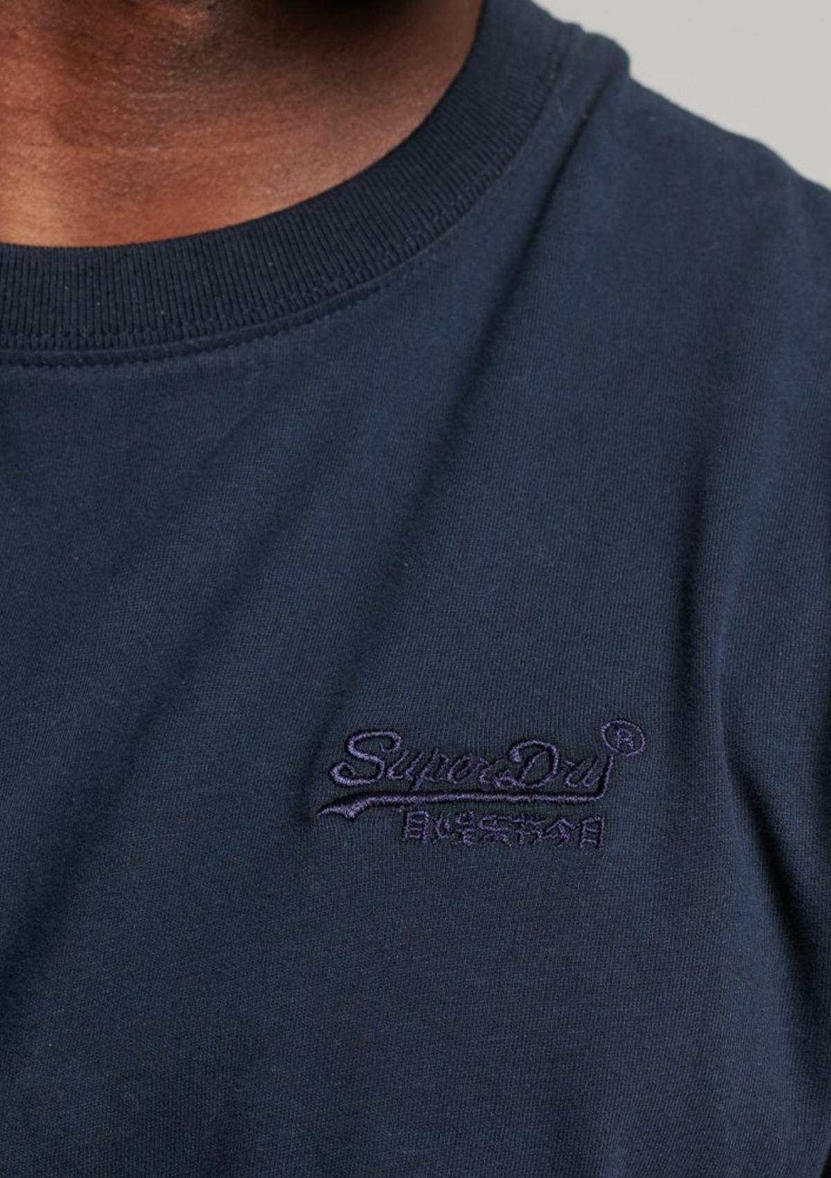 Essential LOGO EMB TEE Eclipse Navy