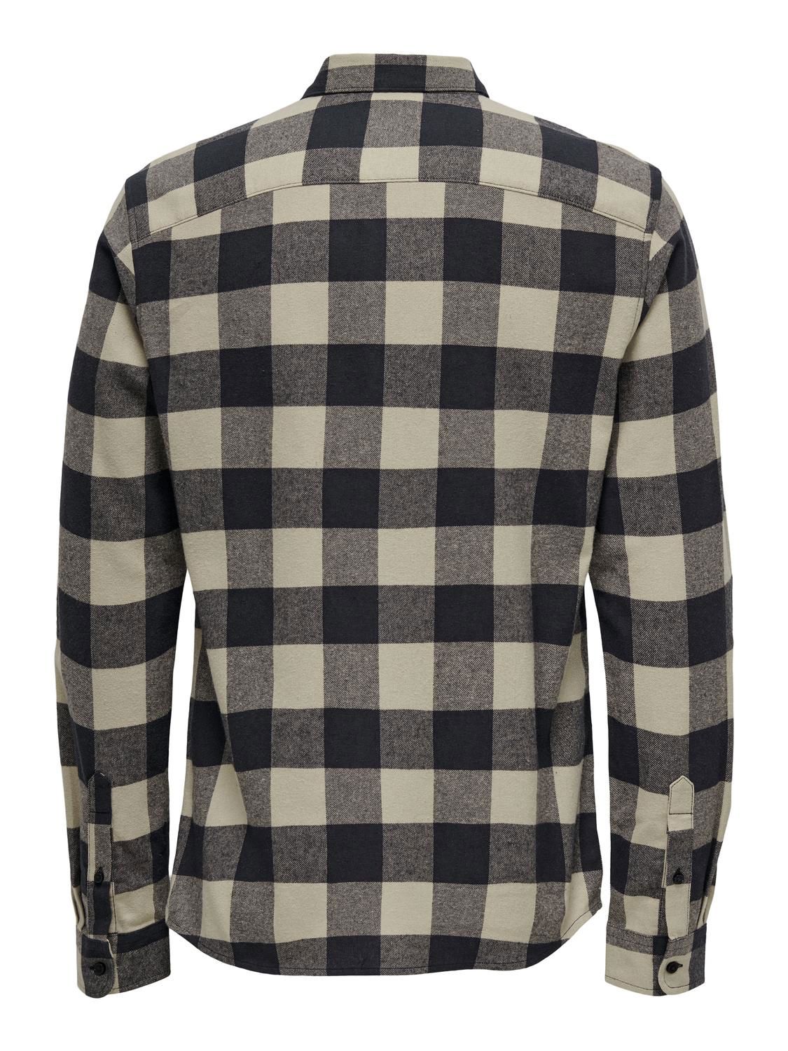 Onsgudmund Ls Checked Shirt Noos Dark Navy