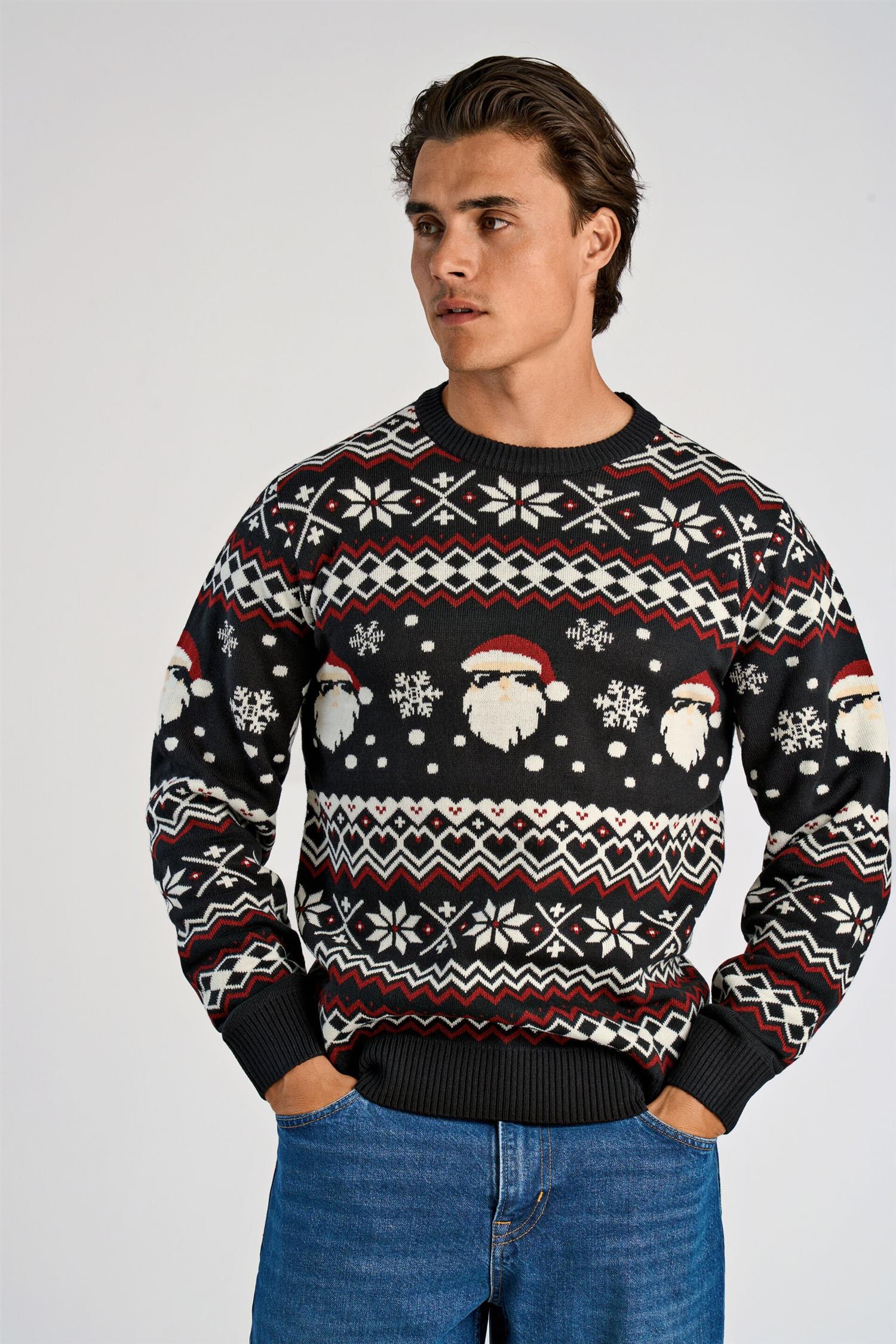 Santa sweater Black
