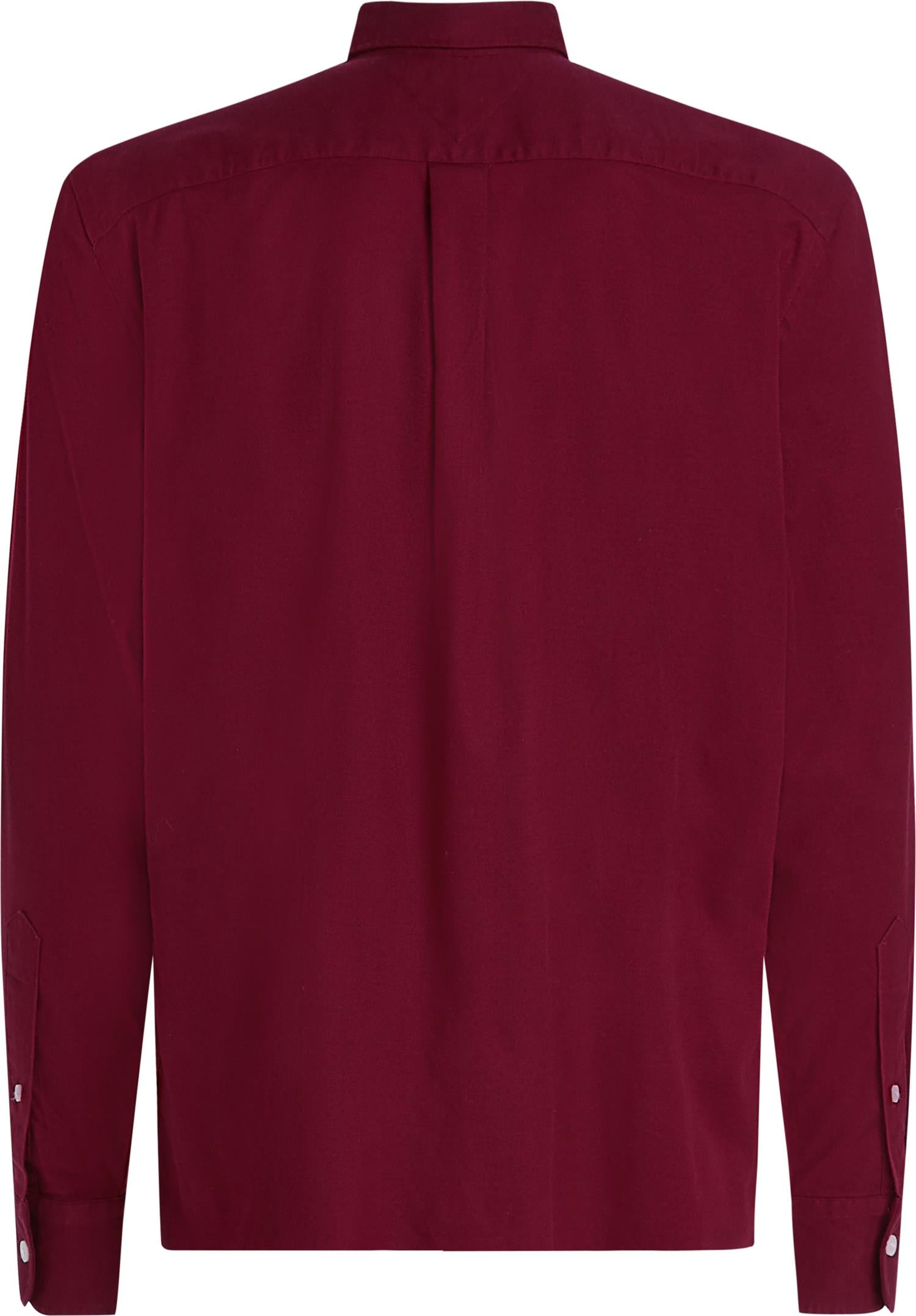 Flex Flannel Solid Rf Shirt Deep Rouge