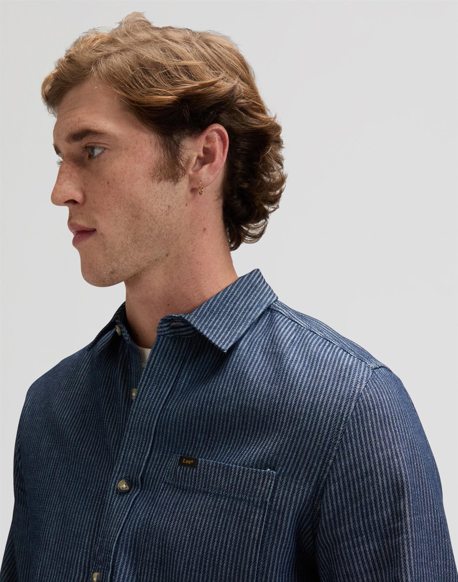 Leesure Shirt indigo railr Indigo