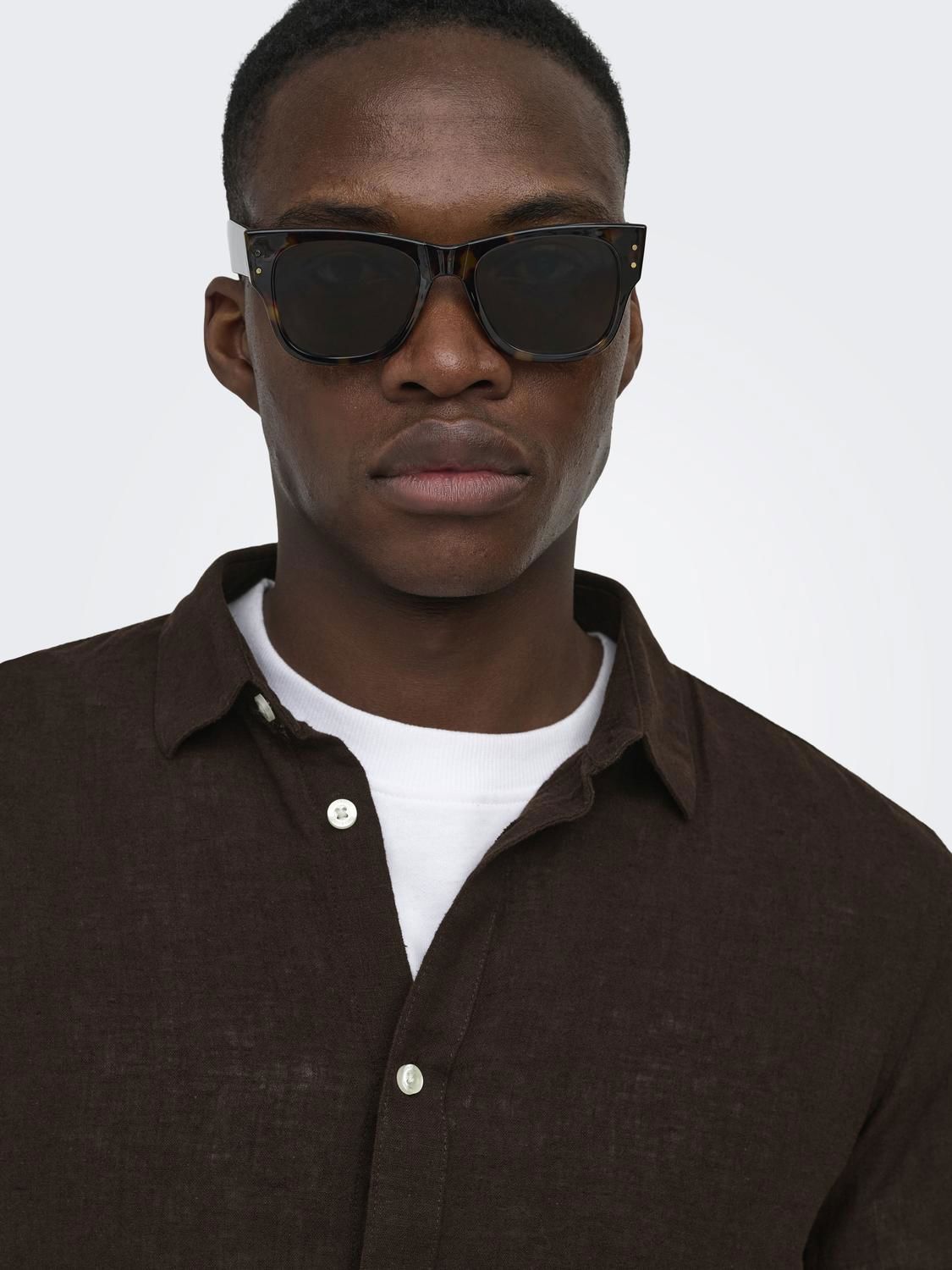 Onscaiden Life Ls Solid Linen Blend Noos Coffee Bean