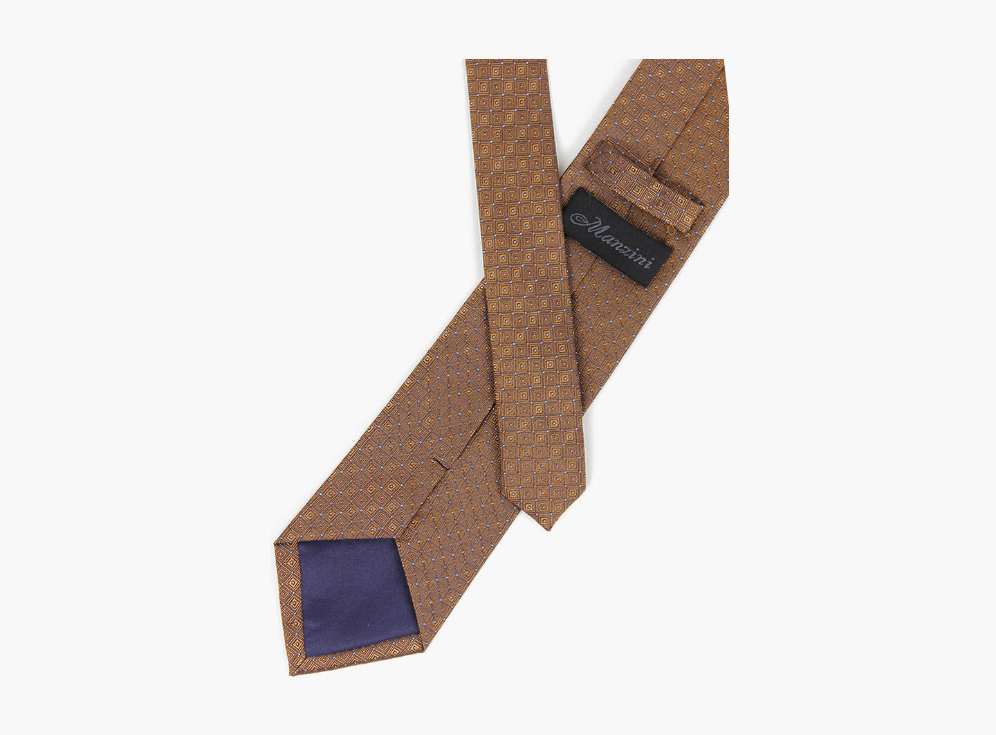 100% silk tie 7,6cm Burn Orange