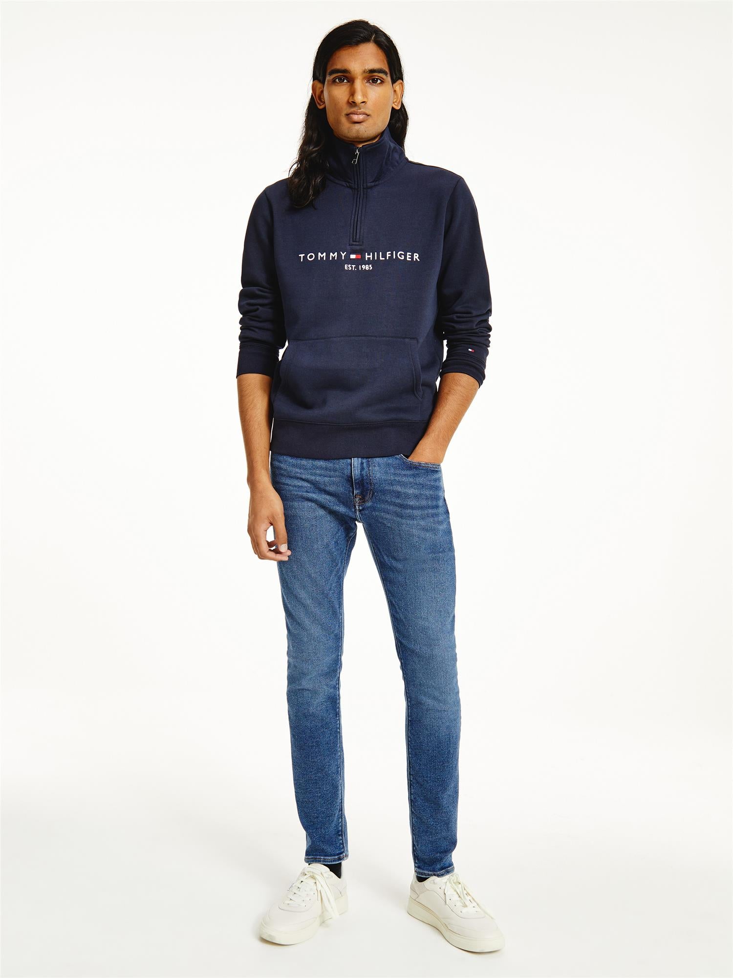 Tommy Logo Mockneck Desert Sky