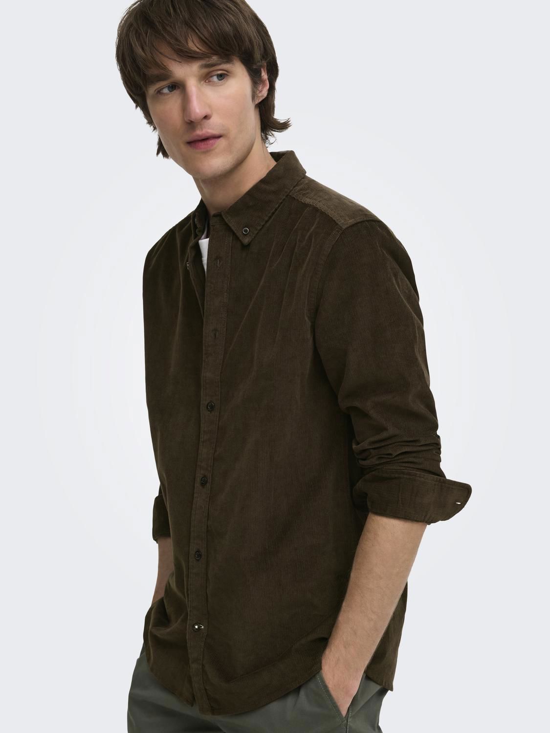 Onsmichael 18w Reg Cord Stretch Ls Noos Demitasse