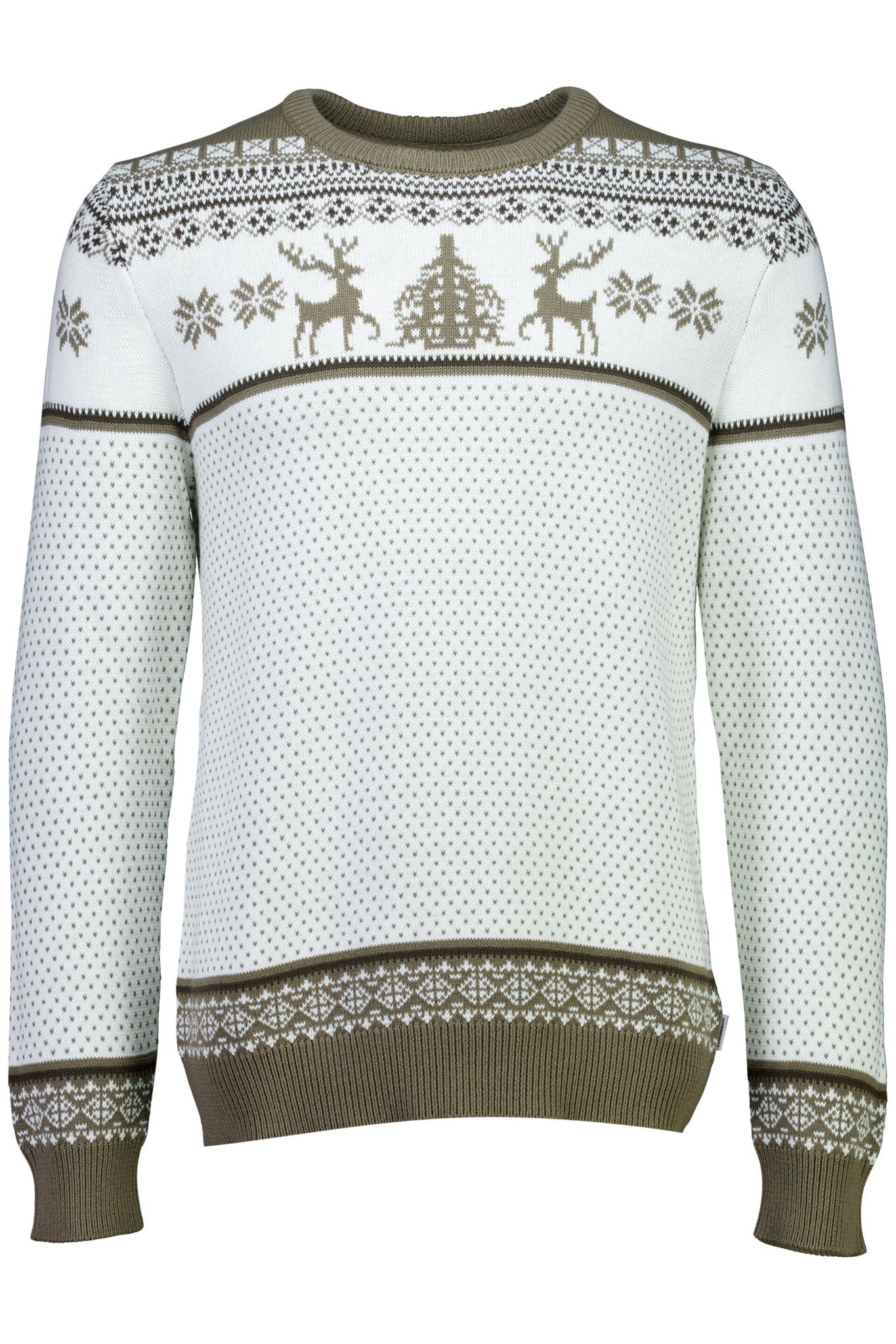 Jacquard holiday knit Lt Brown