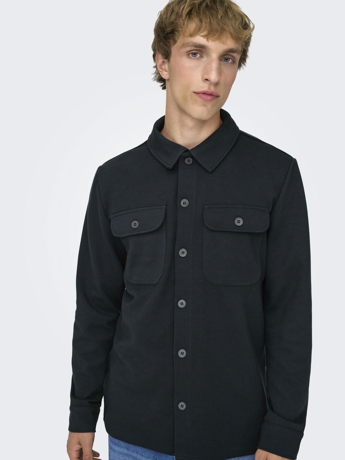 Onsnewkodyl Overshirt Sweat Noos Dark Navy