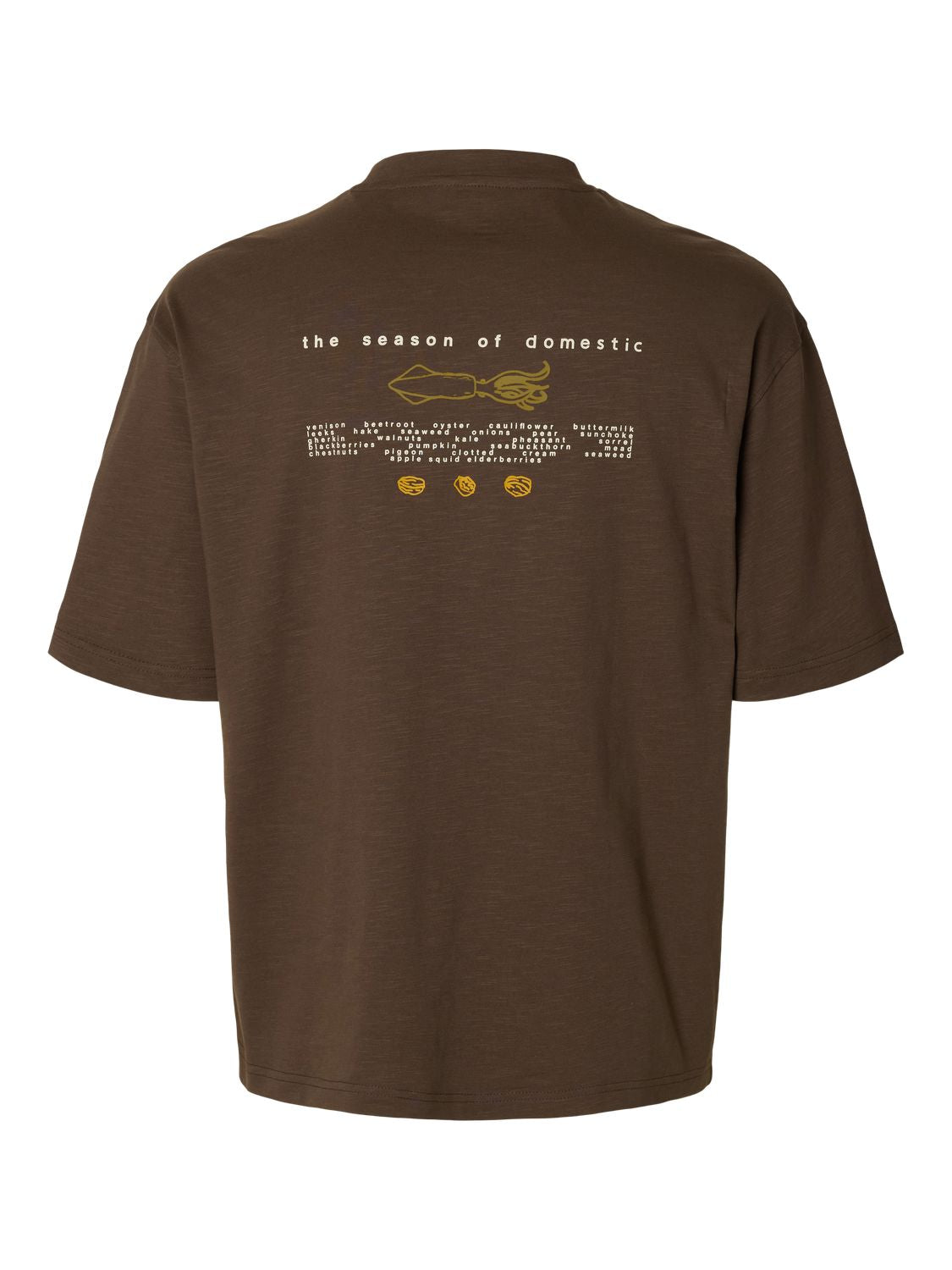 Slmdomestic Relaxdiesel Ss O-Neck Tee Turkish Coffee