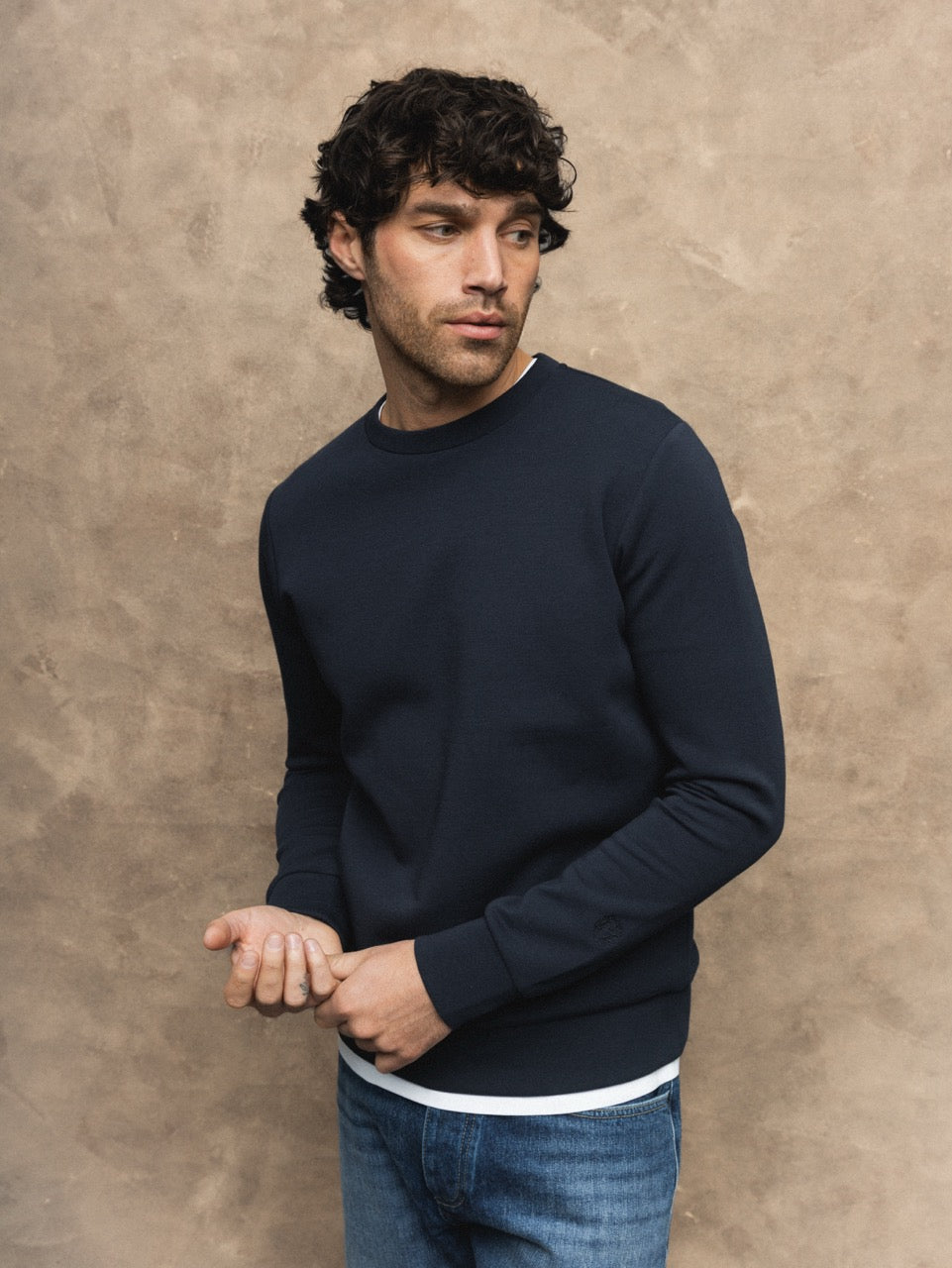 Mmgabel Crew Neck Sweat Salute Navy