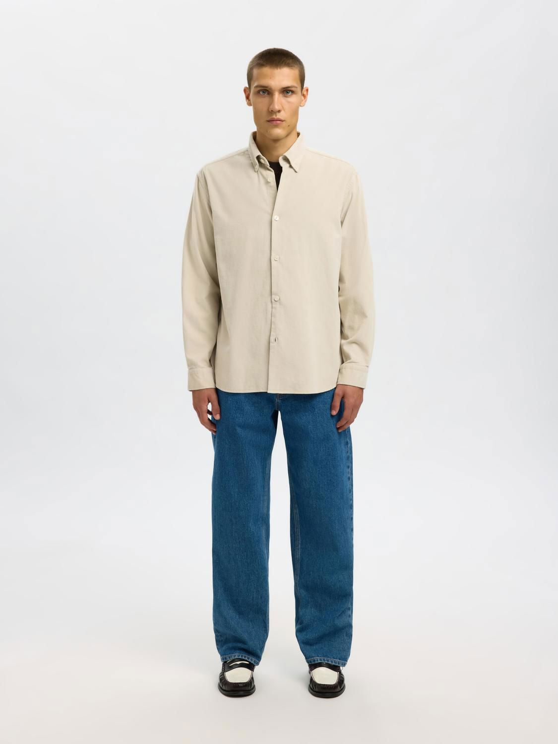 Slmregcole Danni Cord Bd Ls Shirt Noos Moonstruck