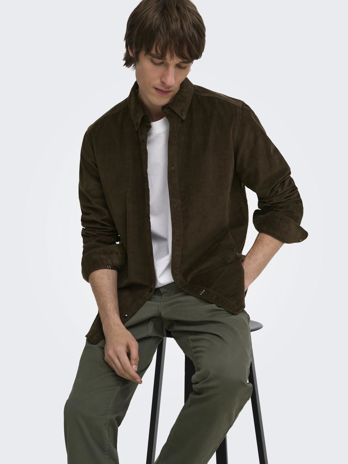 Onsmichael 18w Reg Cord Stretch Ls Noos Demitasse