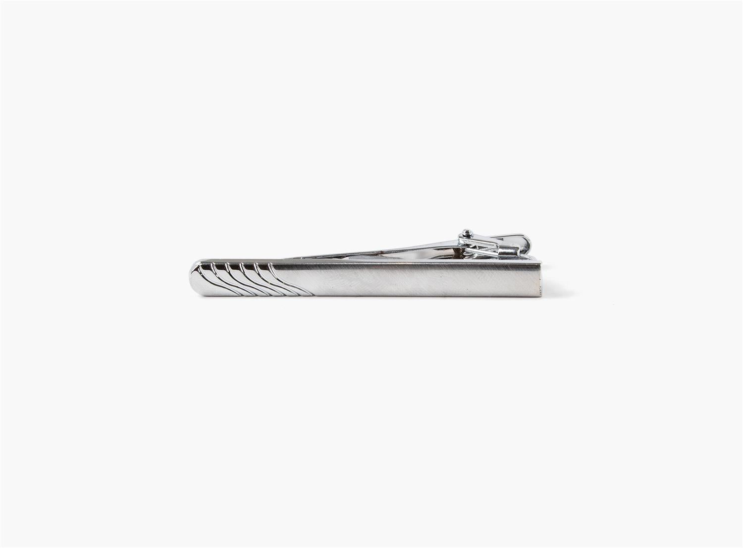 Tie clip 6,0cm in box Silver