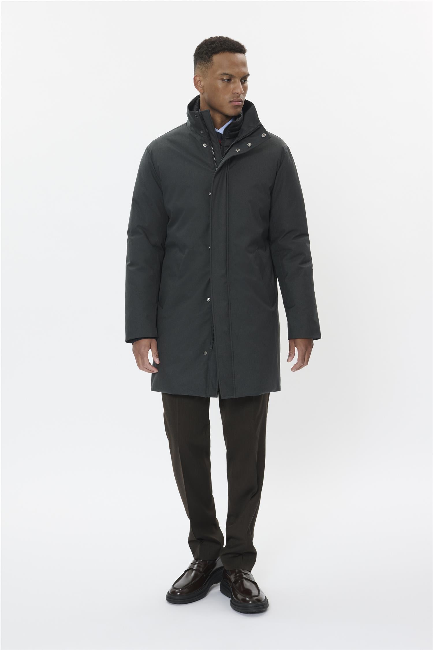 Maharvey L Dark Grey Melange