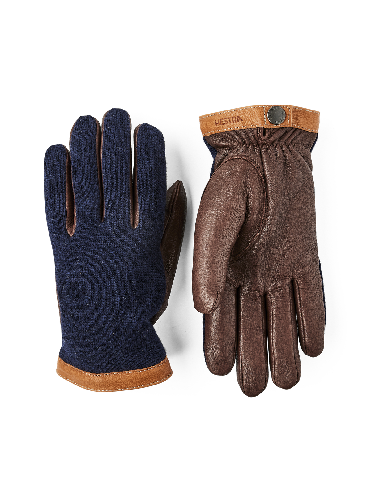Deerskin wool Tricot Navy/Chocolate