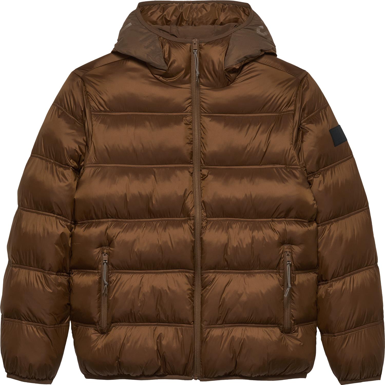 Tjm Hooded Logo Puffer Ext Pecan Nut