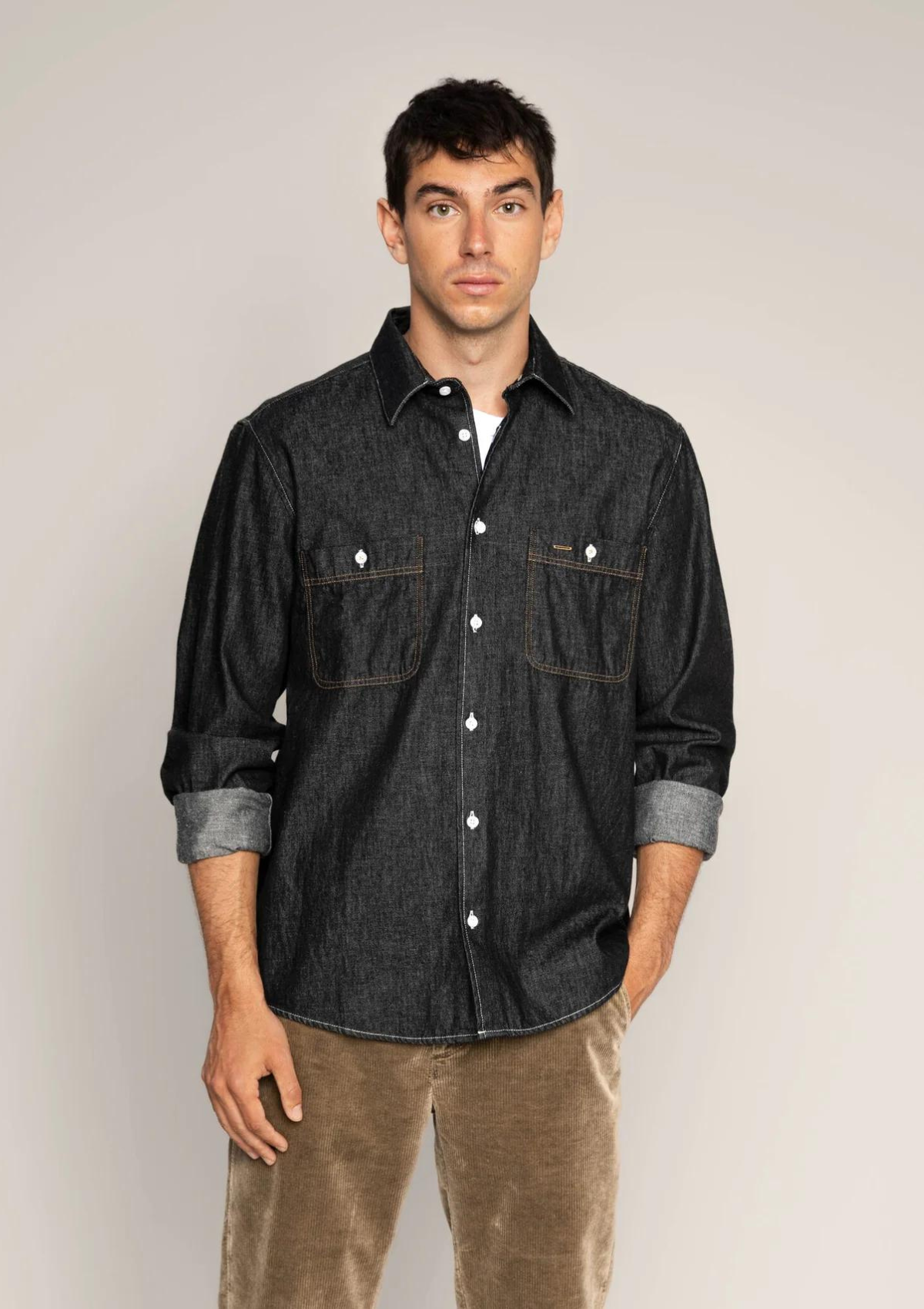 MMGGibson Denim shirt Grey Denim