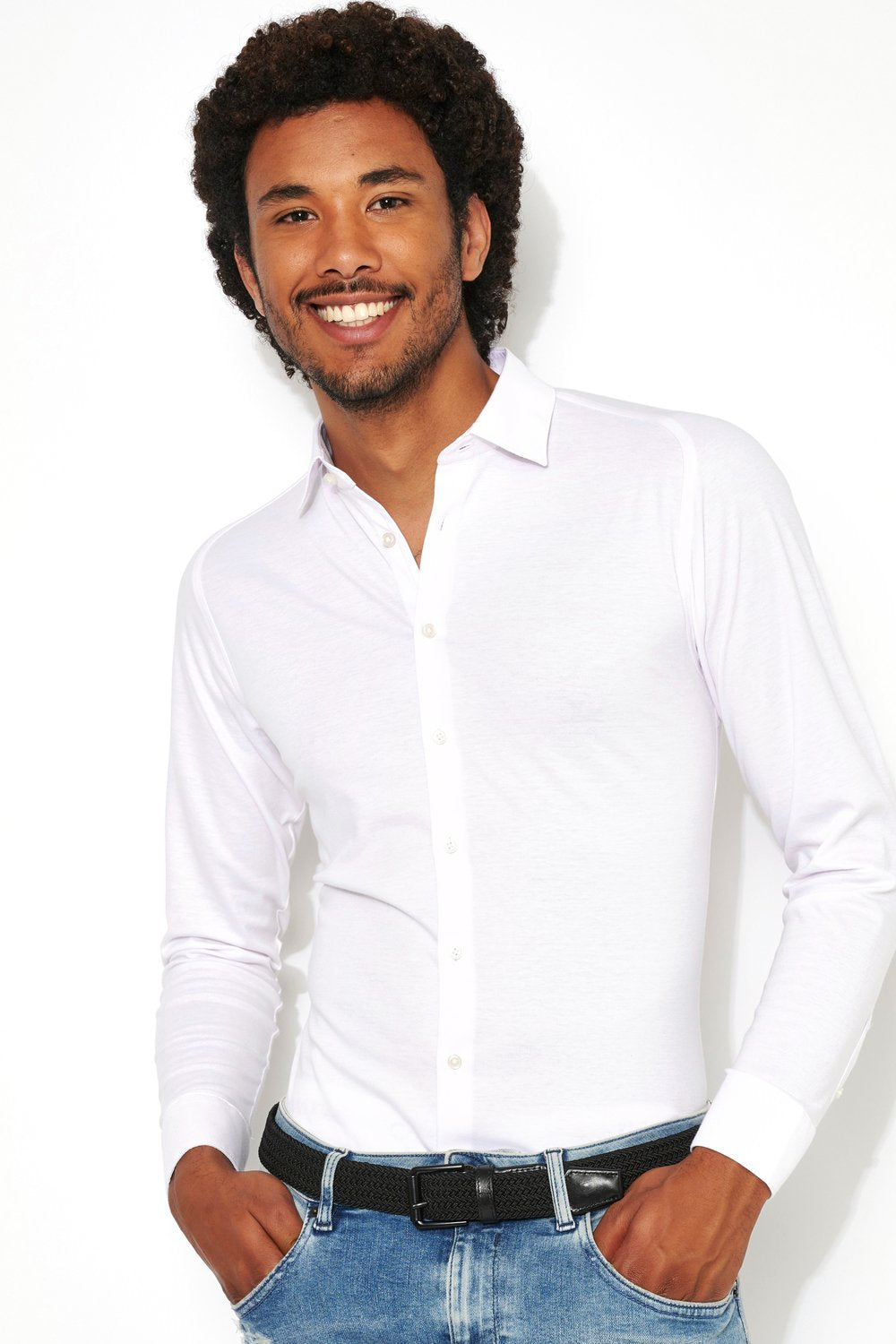 Kent 1/1 Shirt L/S 001 White