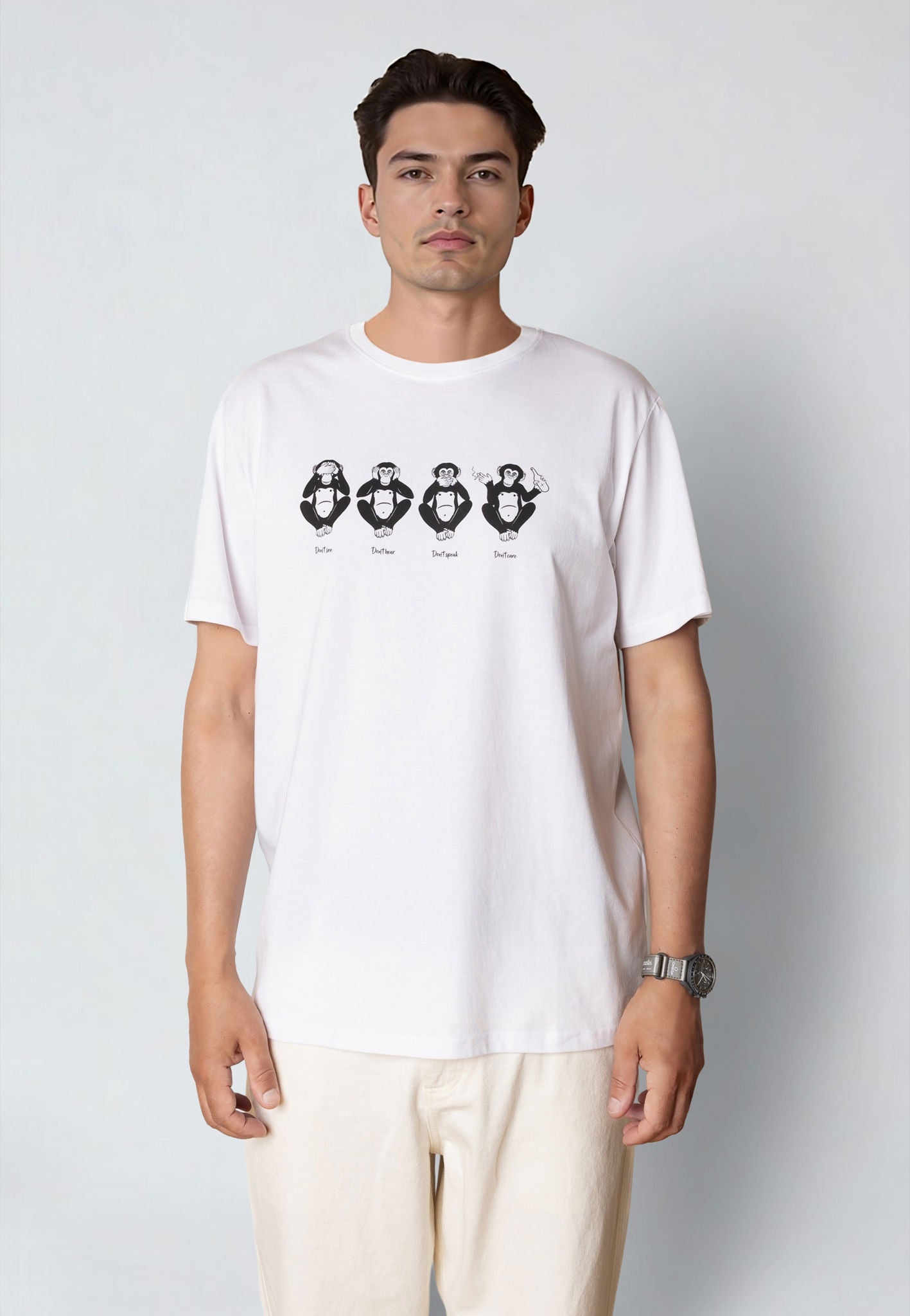 Wise Monkey T-Shirt White