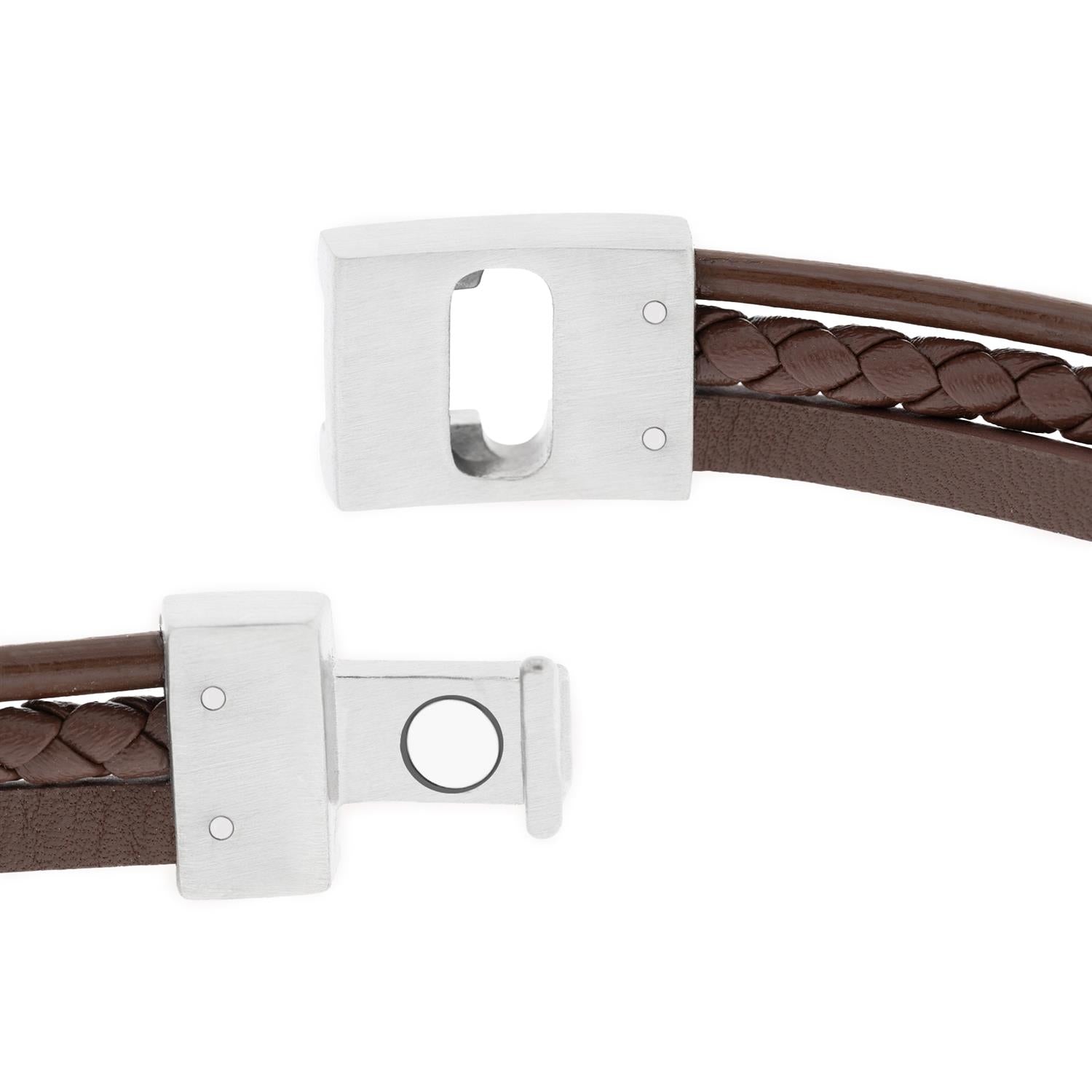 Leather Bracelet Casual Cole Brown
