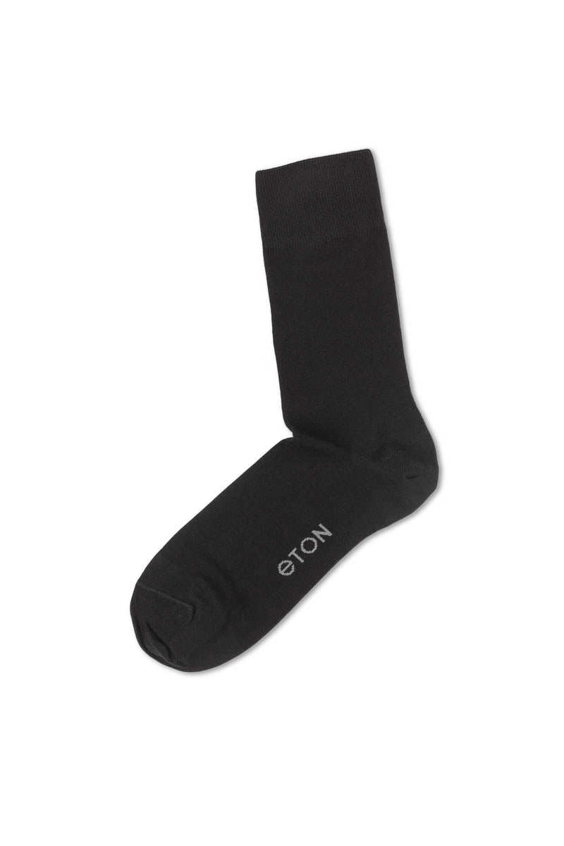 Eton Cotton/lycra Plain Black