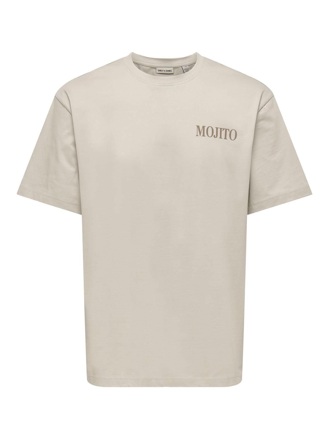 Onsfred Life Rlx Ss Print Tee Noos Silver Lining Mojito