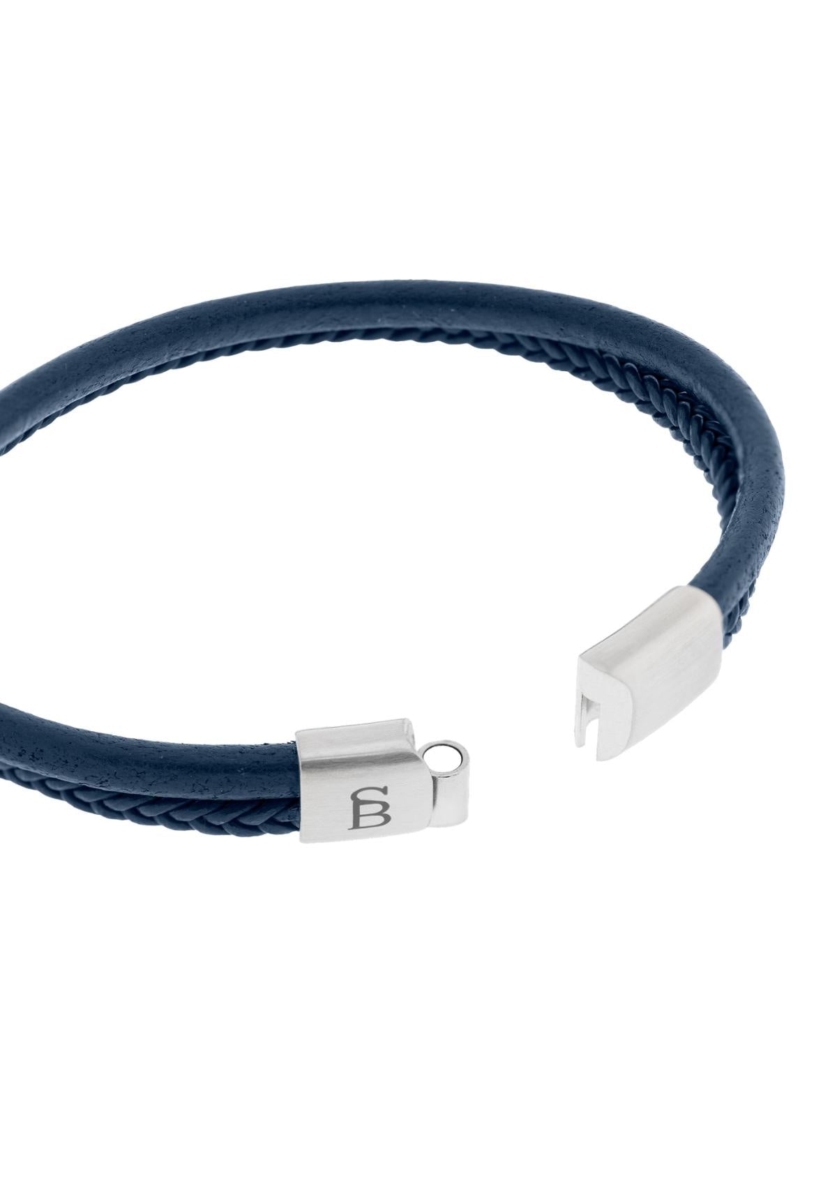 Leather Bracelet Denby Jeans Blue