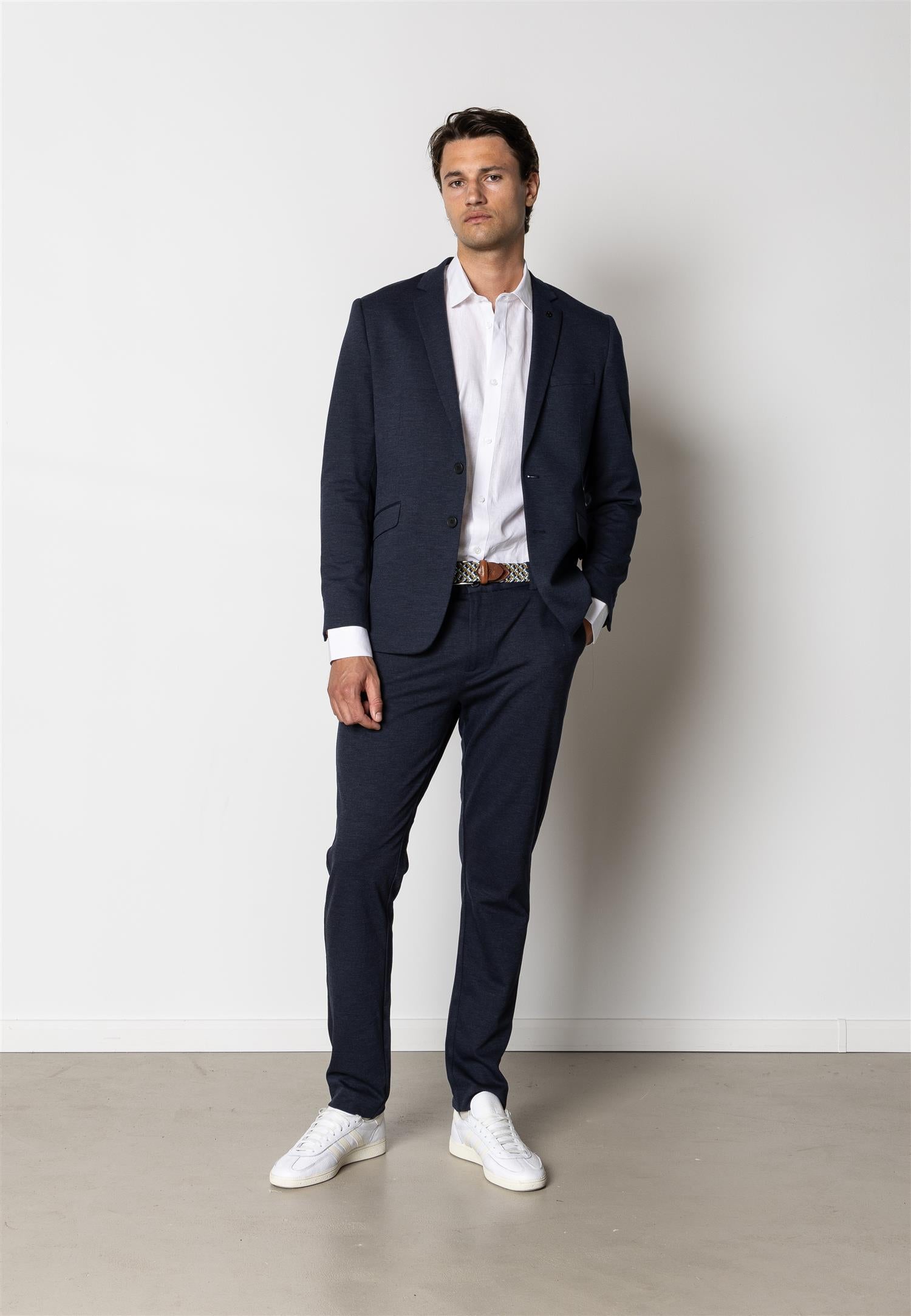 Brendon Jersey Blazer Navy