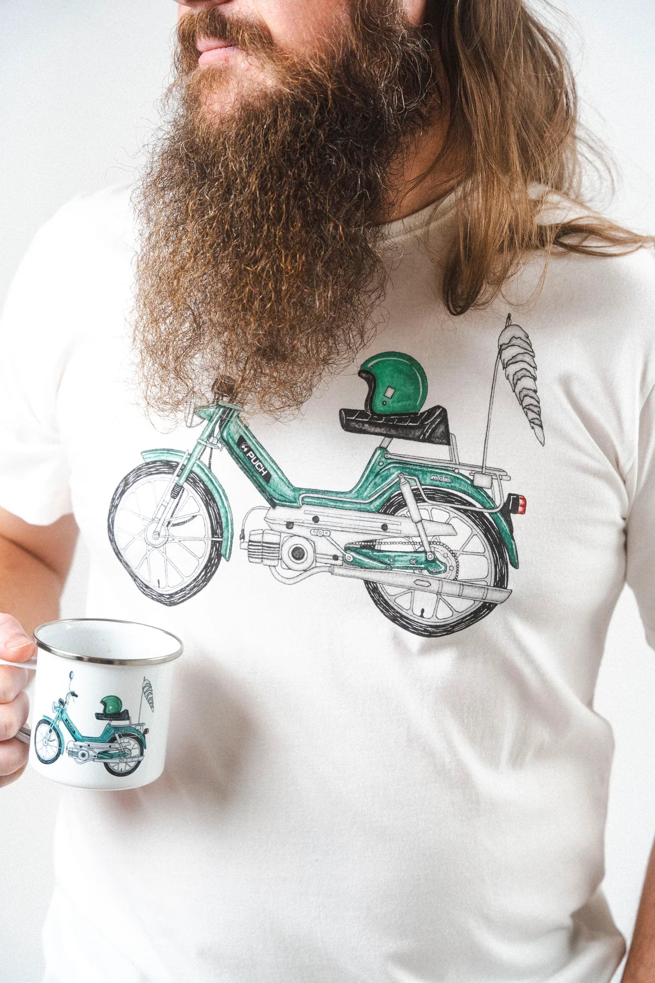 Forest maxi T-Shirt White
