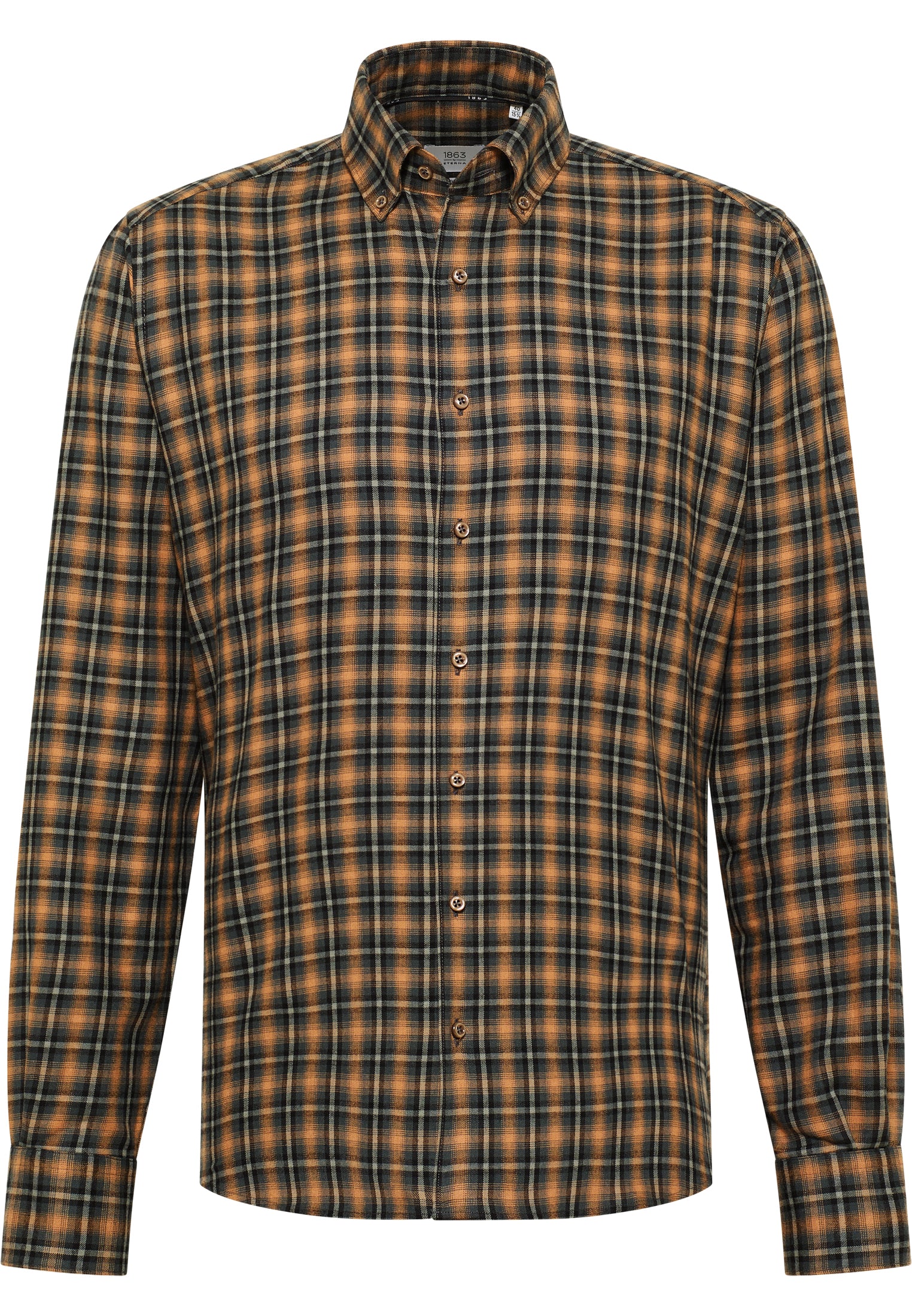 Basic Modern fit shirt l/s XS14 Brown