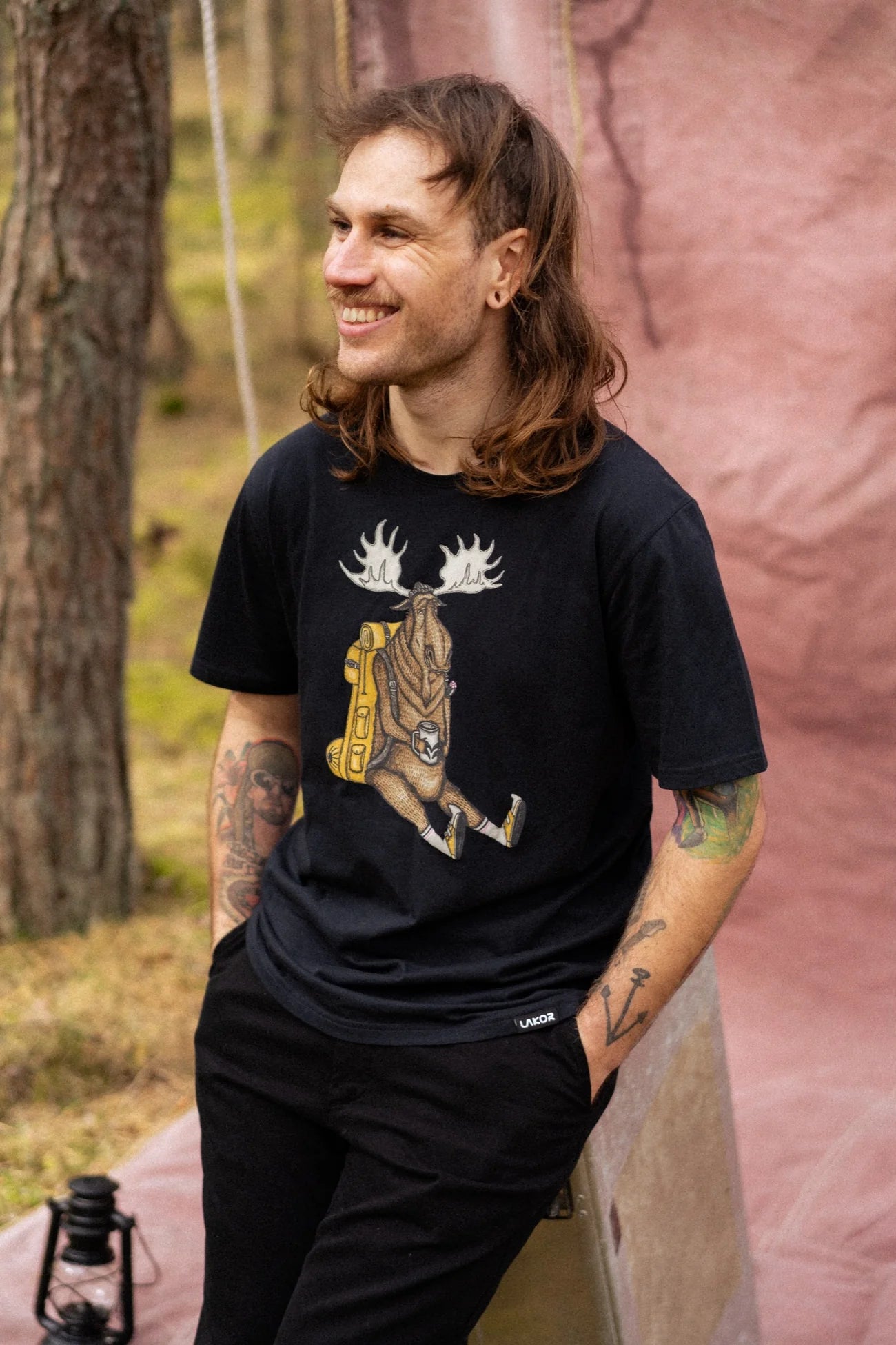 Snooze moose T-Shirt Moonless Night