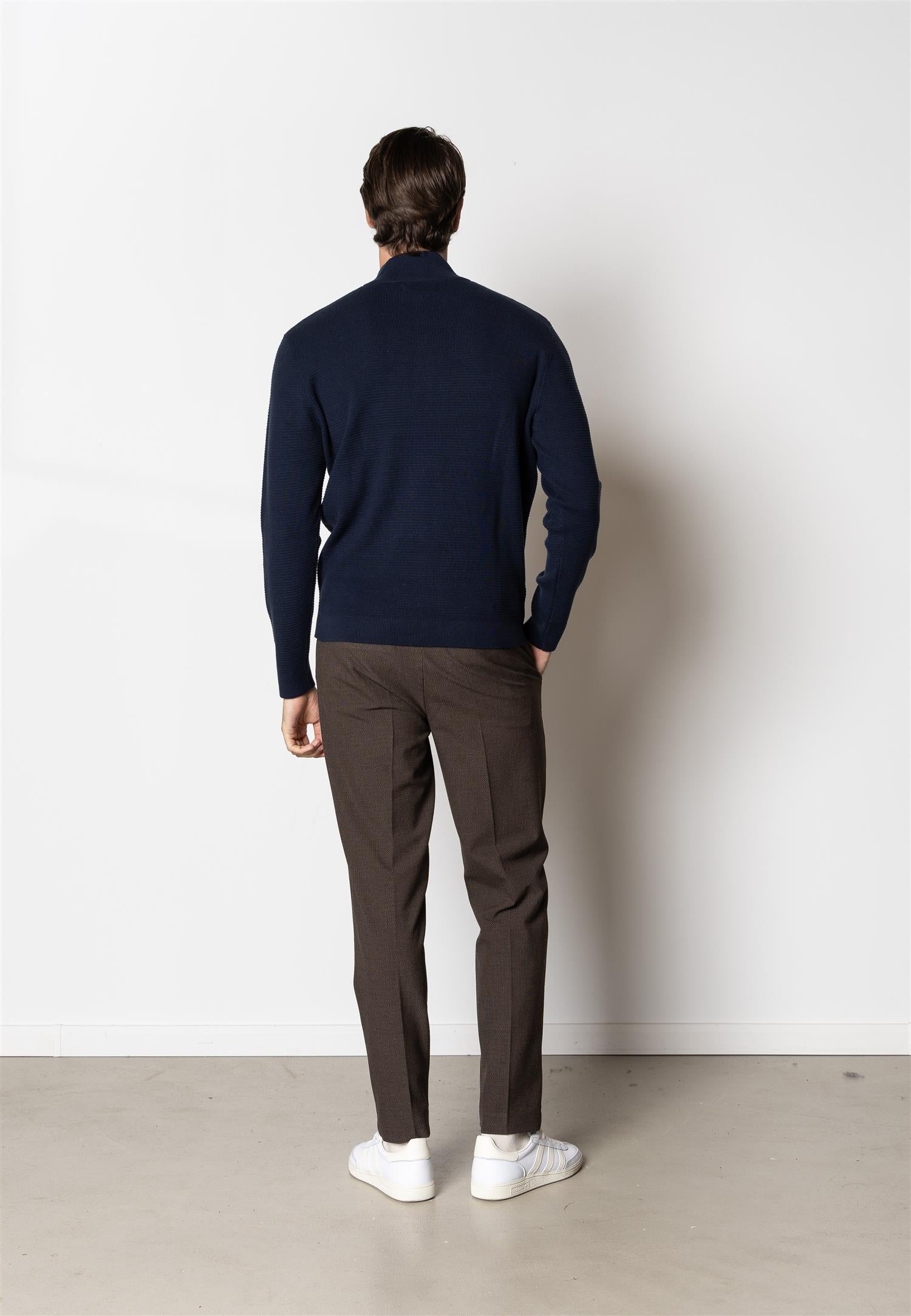 Oscar half-zip knit Black