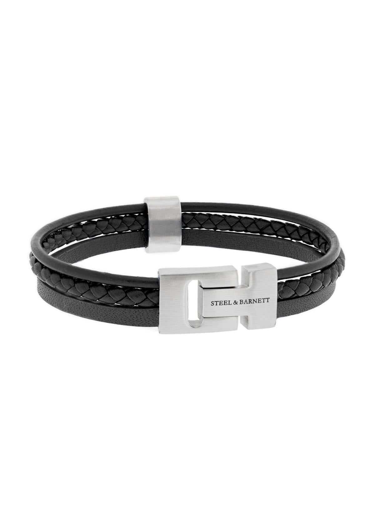 Leather Bracelet Casual Cole Black