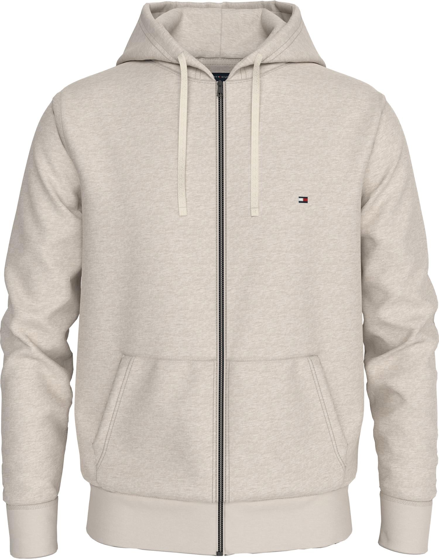 ESSENTIAL FLEECE ZIP THROUGH Heathered Oatmilk