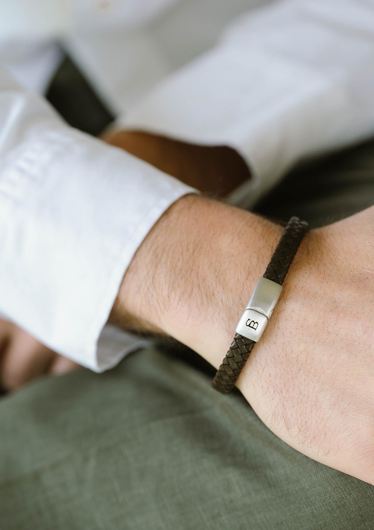 Leather Bracelet Riley Vintage Brown