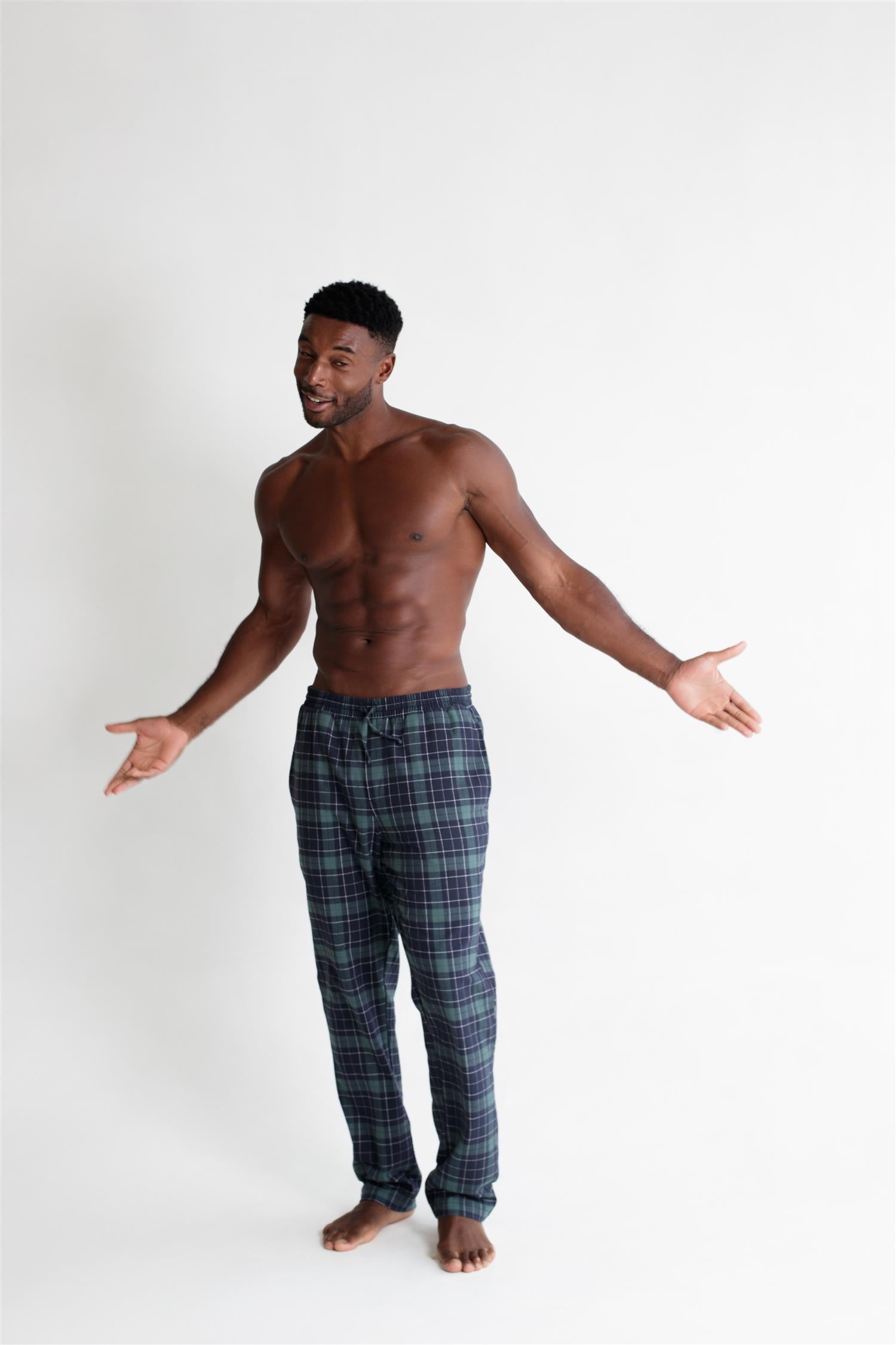 Pj Pant Green Plaid