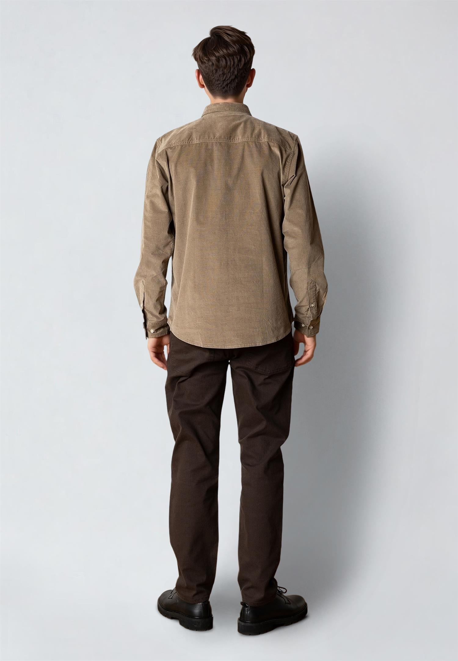 Ferris Corduroy Shirt Brindle Beige
