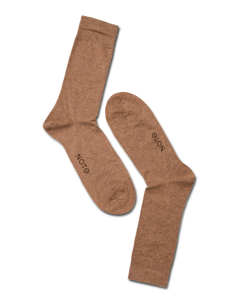 Eton Cotton/cashmere Blend Light Brown Melange