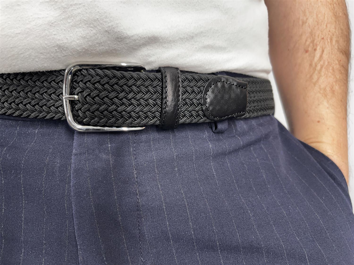 Black ribbon belt Black