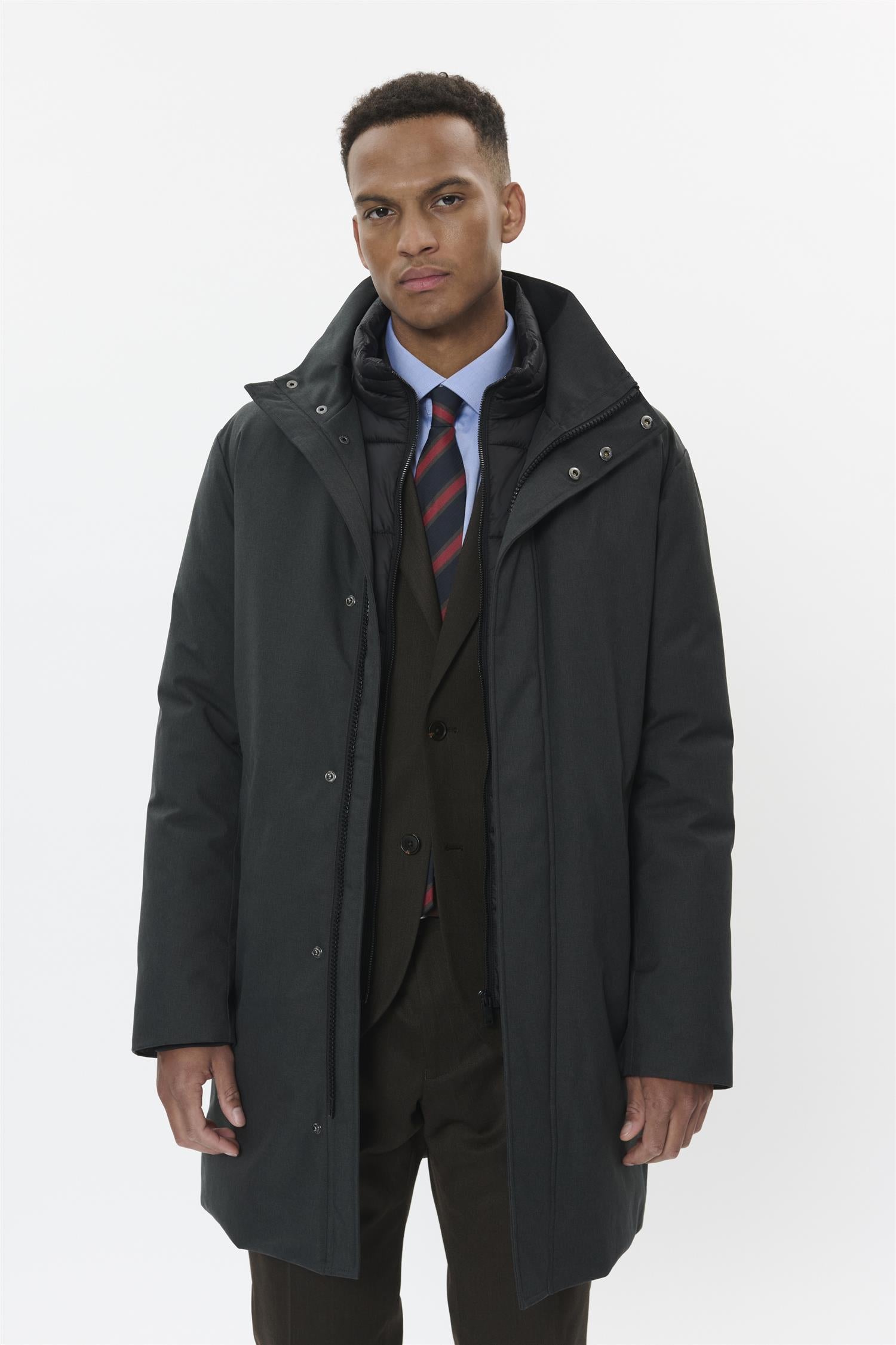 Maharvey L Dark Grey Melange