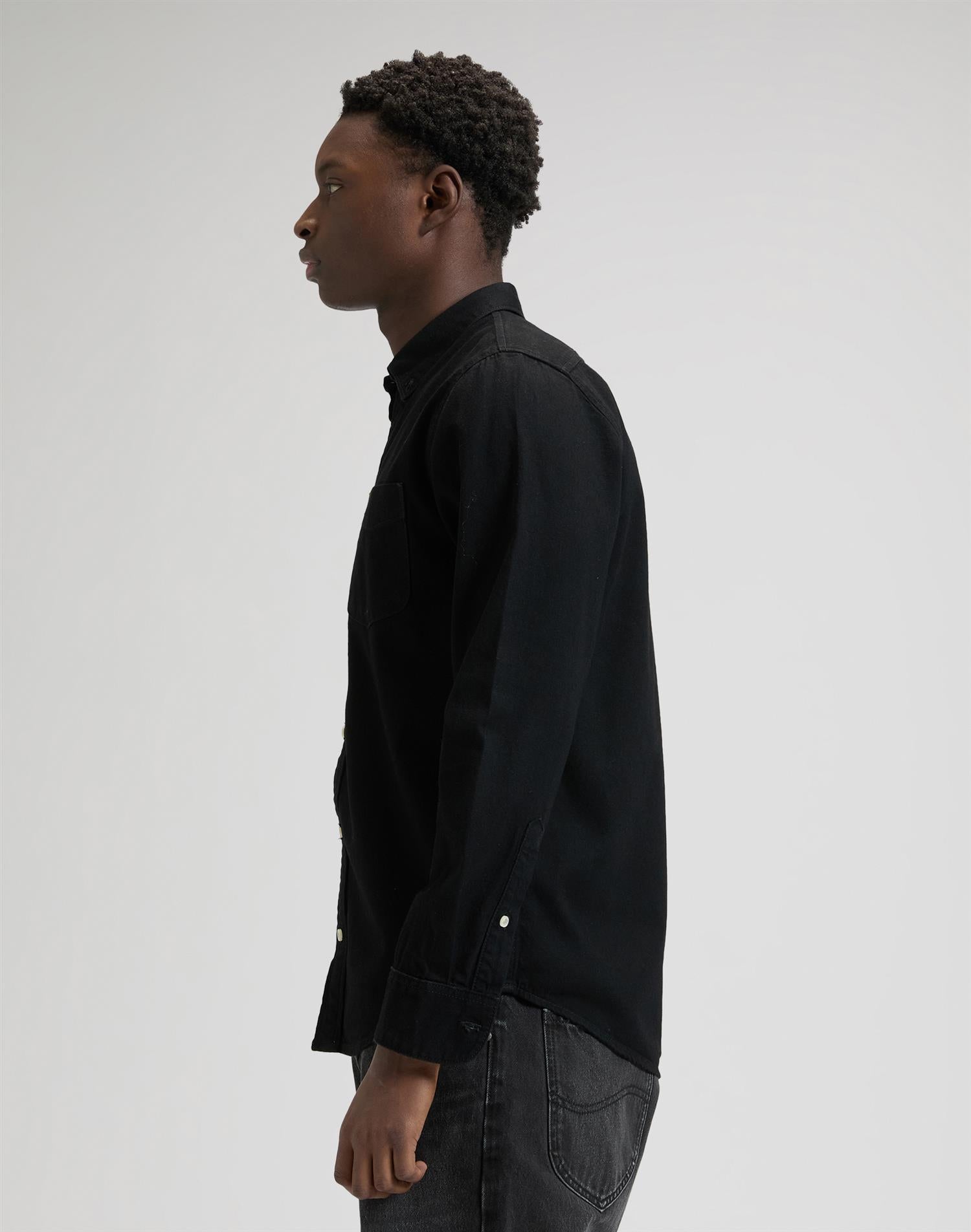 Lee button down Sort