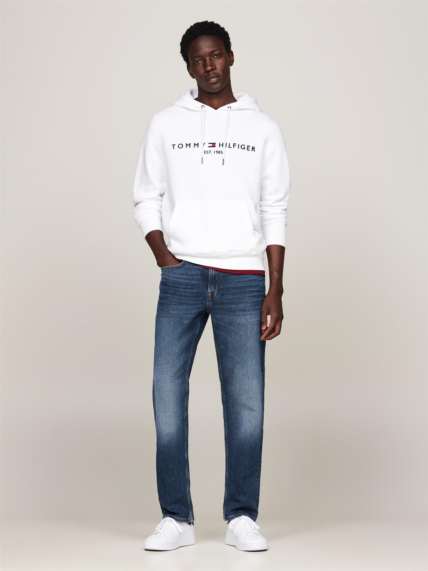 Tommy Logo Hoody Ybr White