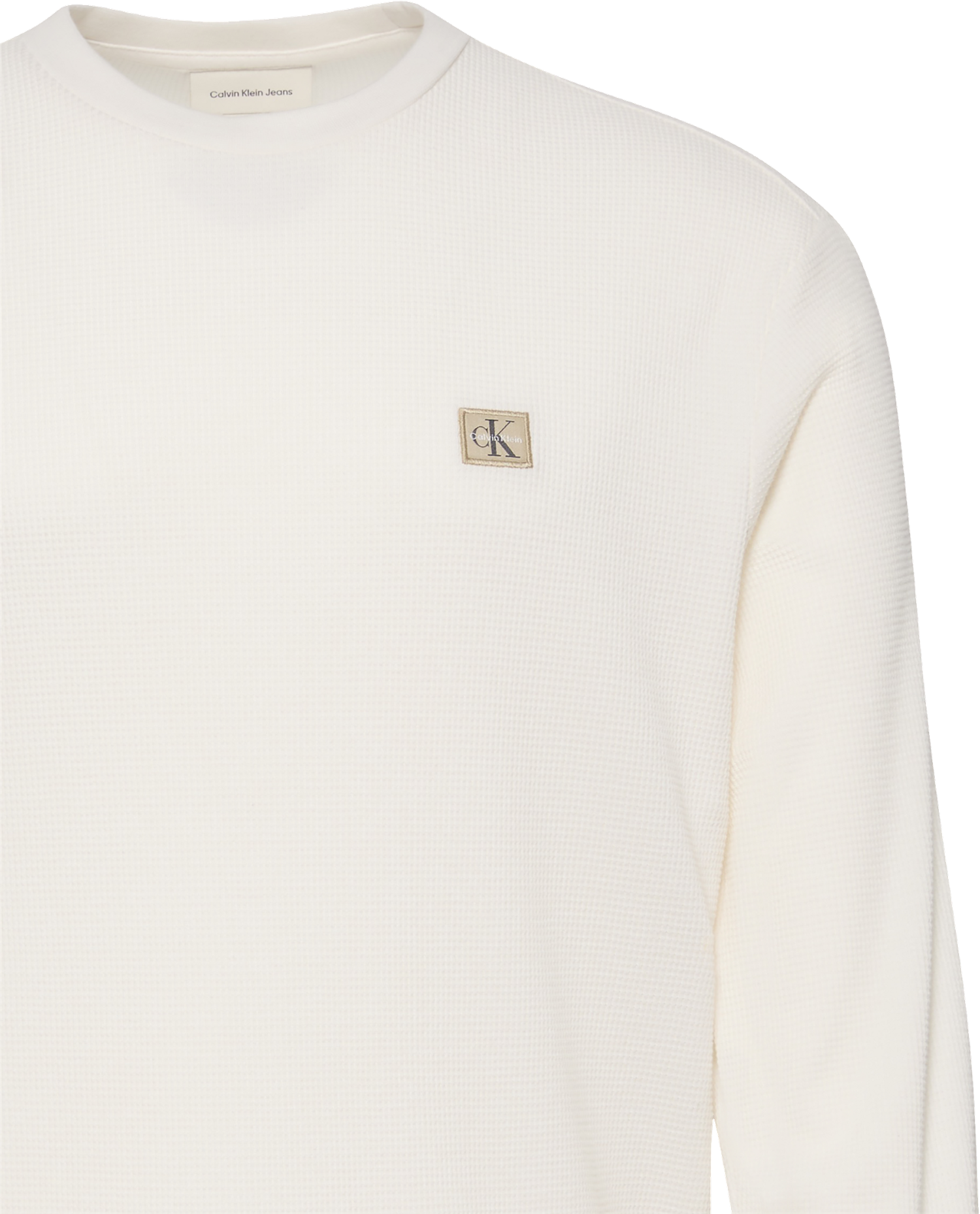 LS WAFFLE BADGE CREWNK TEE Tofu